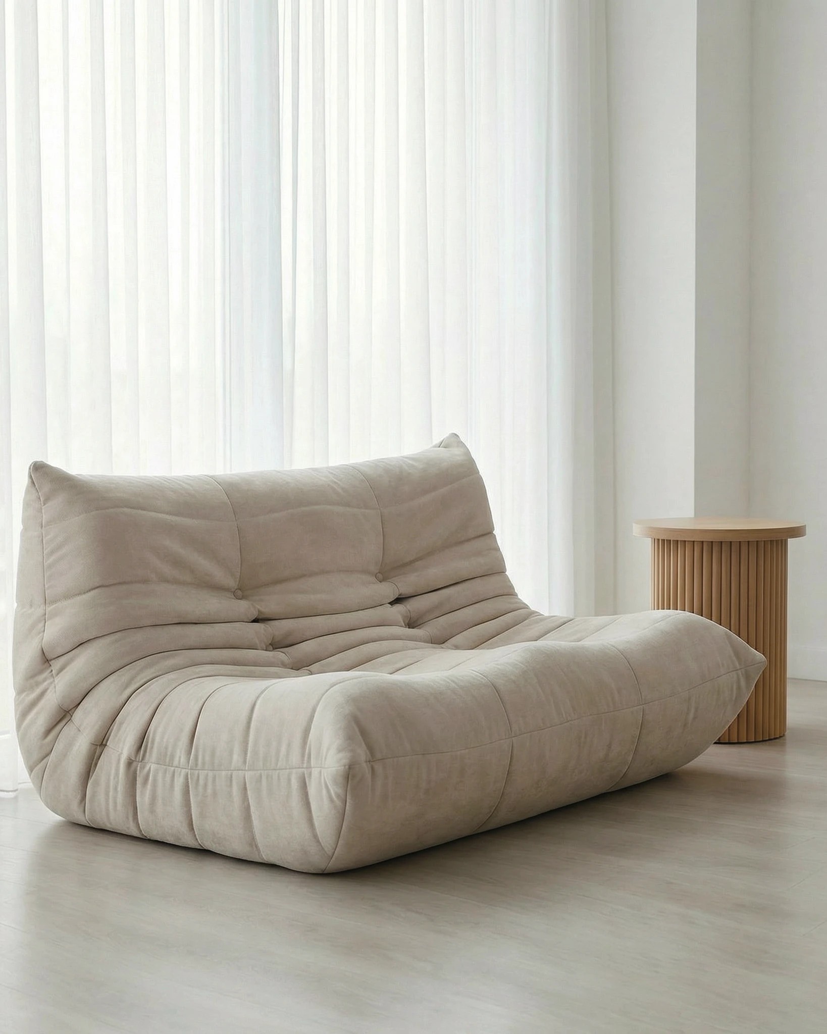 1 Goldie 2 Seat Compressed Sofa - Natural, 1 of 1