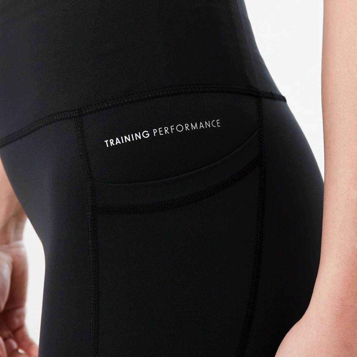 6 Active Womens Crop Training Leggings BLACK, 6 of 6