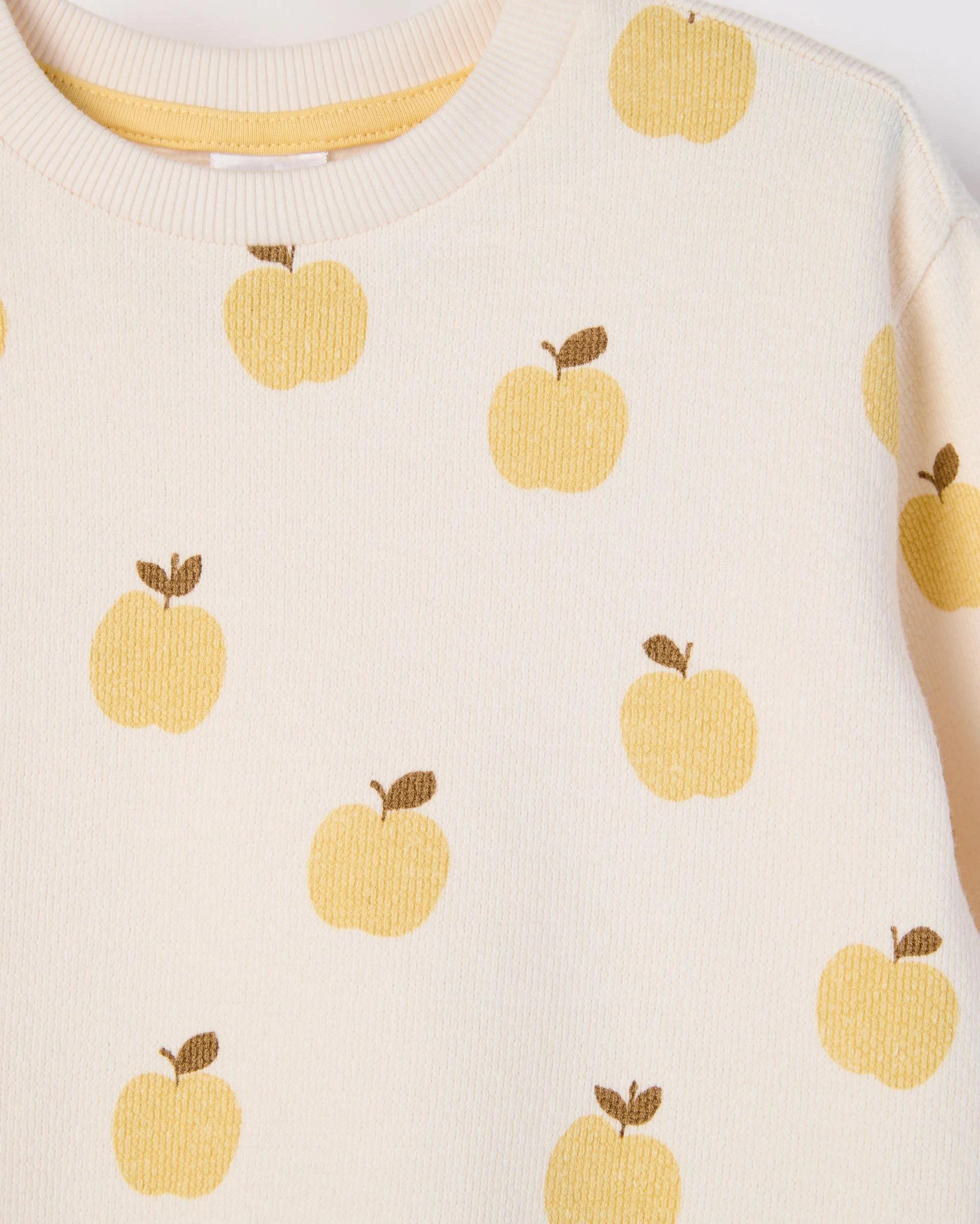 5 Target Baby Organic Cotton Baby Crew Fleece Top and Short 2 Piece Set APPLES, 5 of 6
