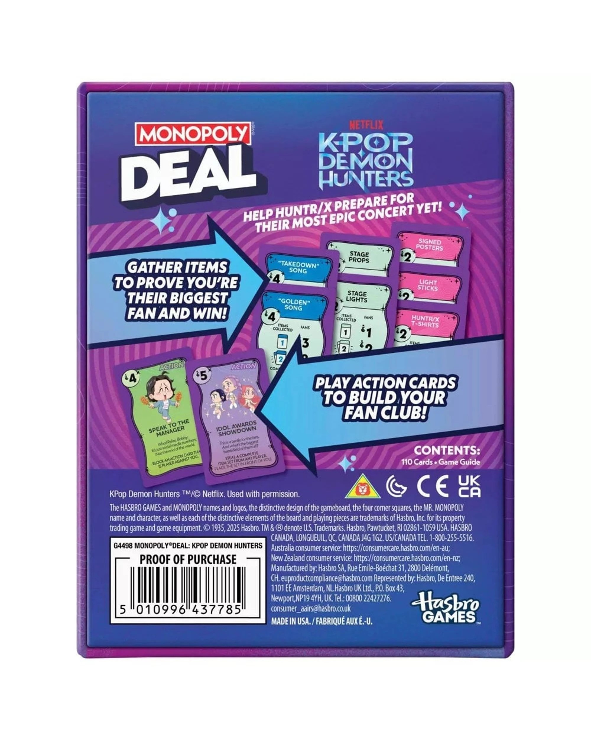 3 Monopoly Deal K-Pop Demon Hunters Card Game, 3 of 5