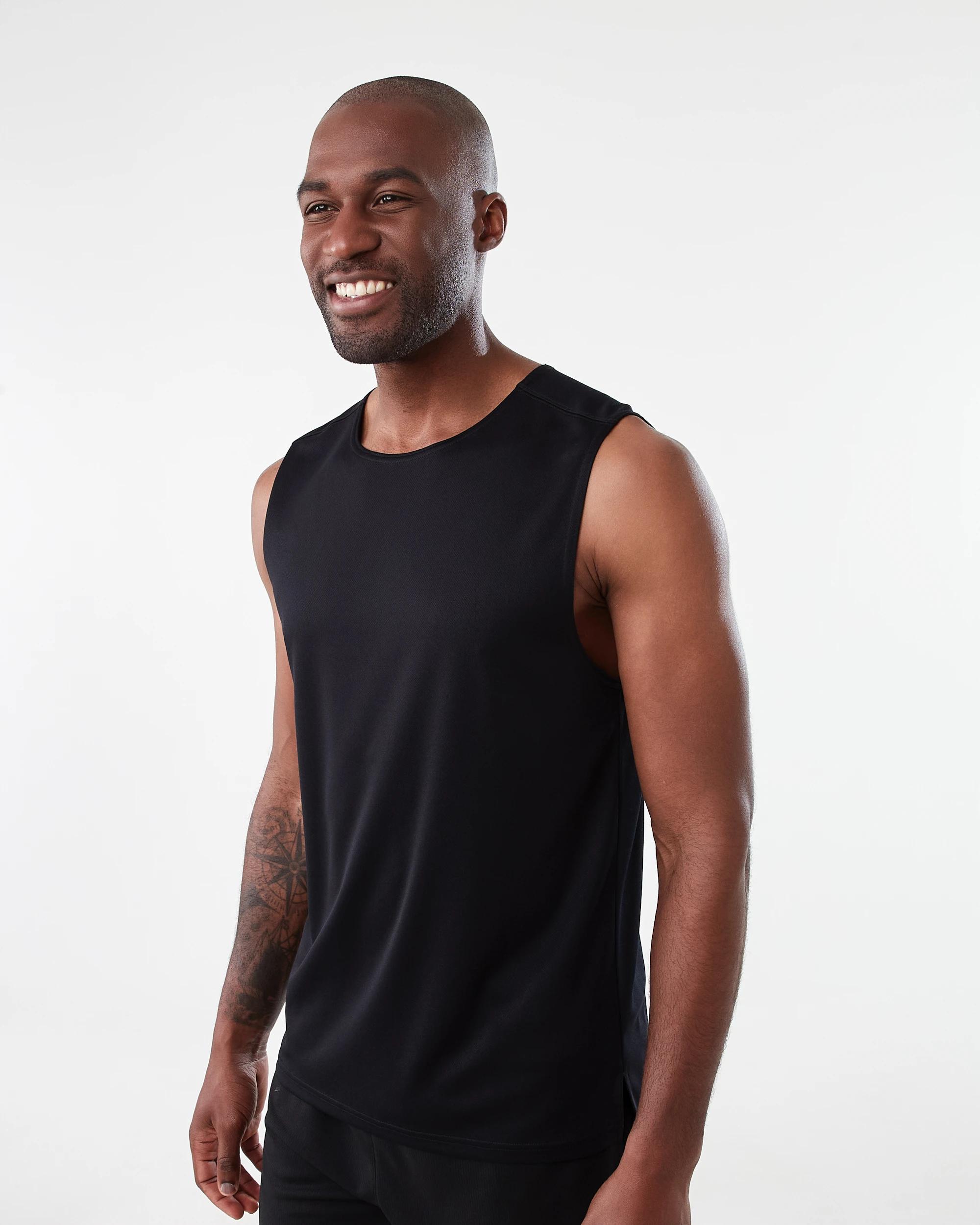 2 Active Mens Mesh Muscle Black, 2 of 6