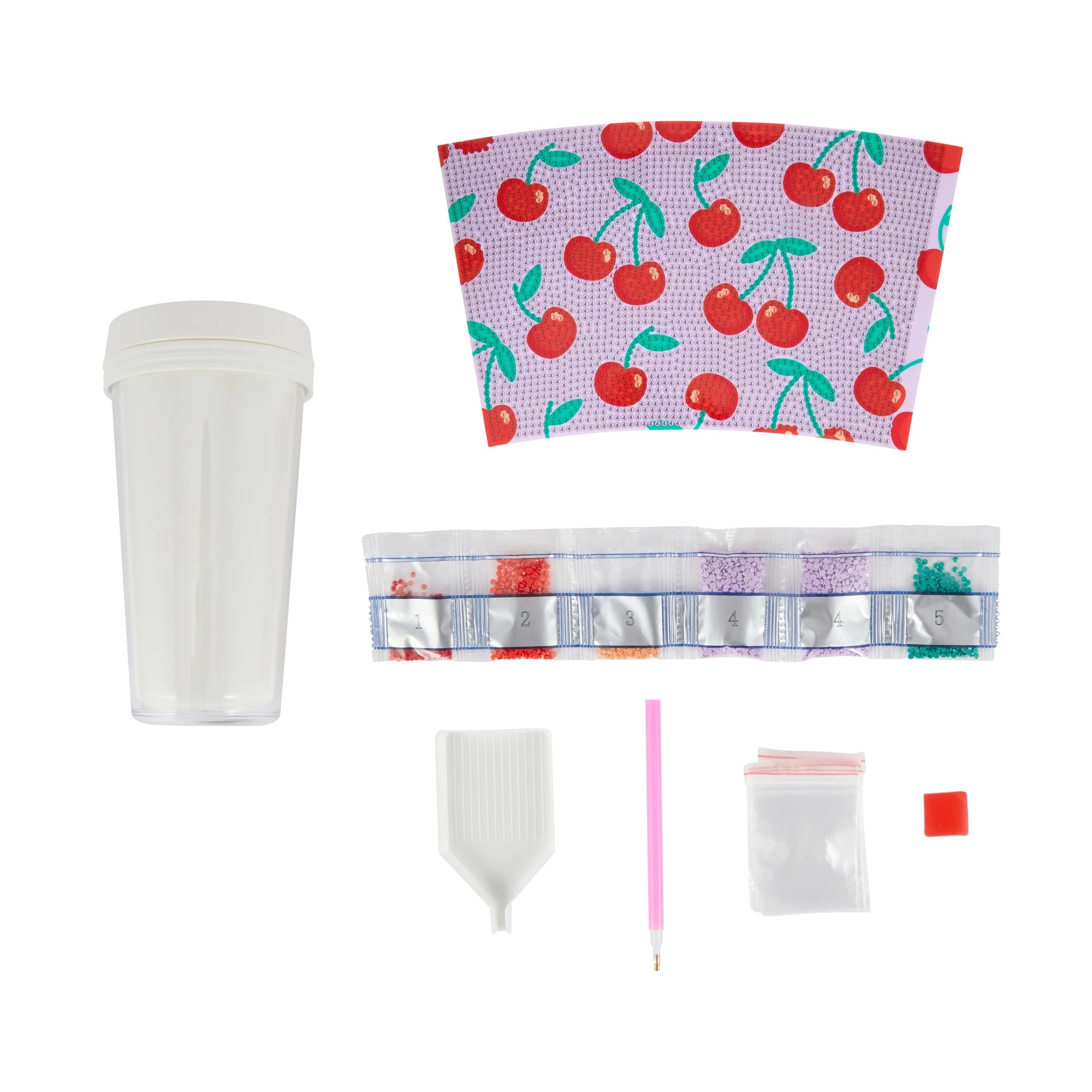 2 Sparkle Gem Art Plastic Tumbler - Cherry, 2 of 3