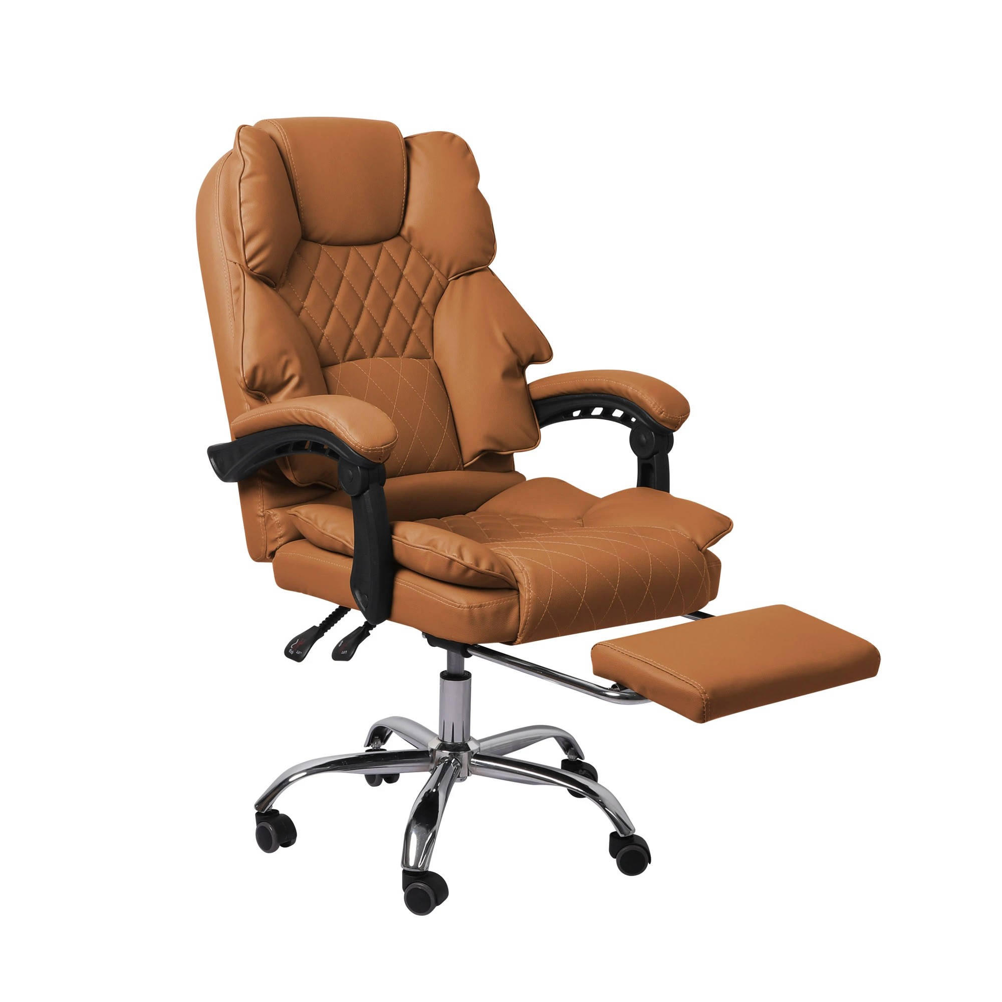 1 Levede Pu Leather Office Chair With Footrest, 1 of 6