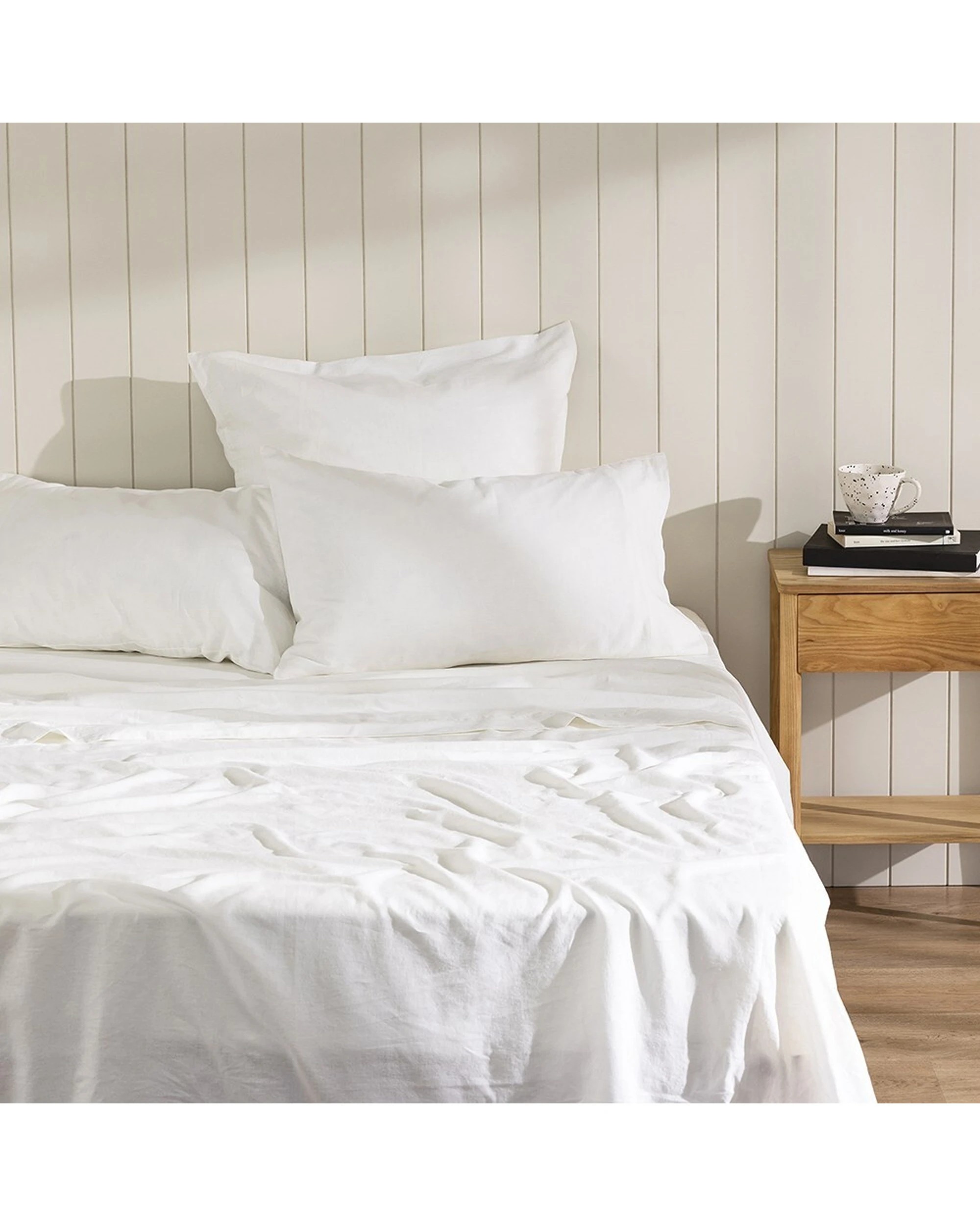 3 Ecology Dream Flat Sheet Bedding Bed Linen - King Bed - White, 3 of 4