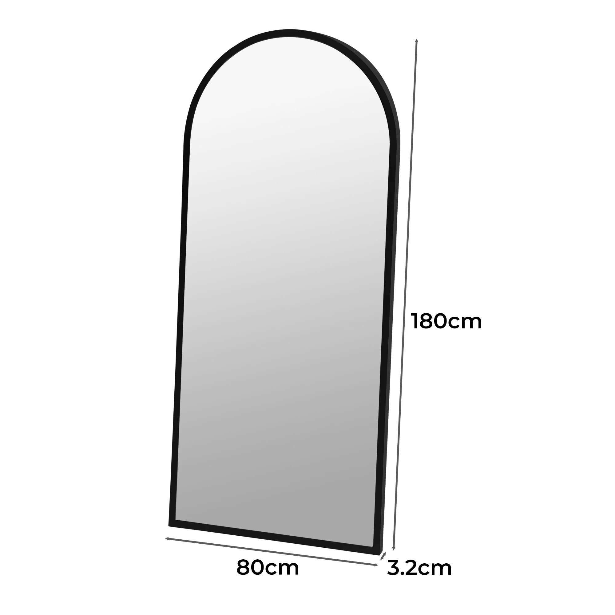 3 Yezi 180X80cm Full Length Mirror - Black, 3 of 7