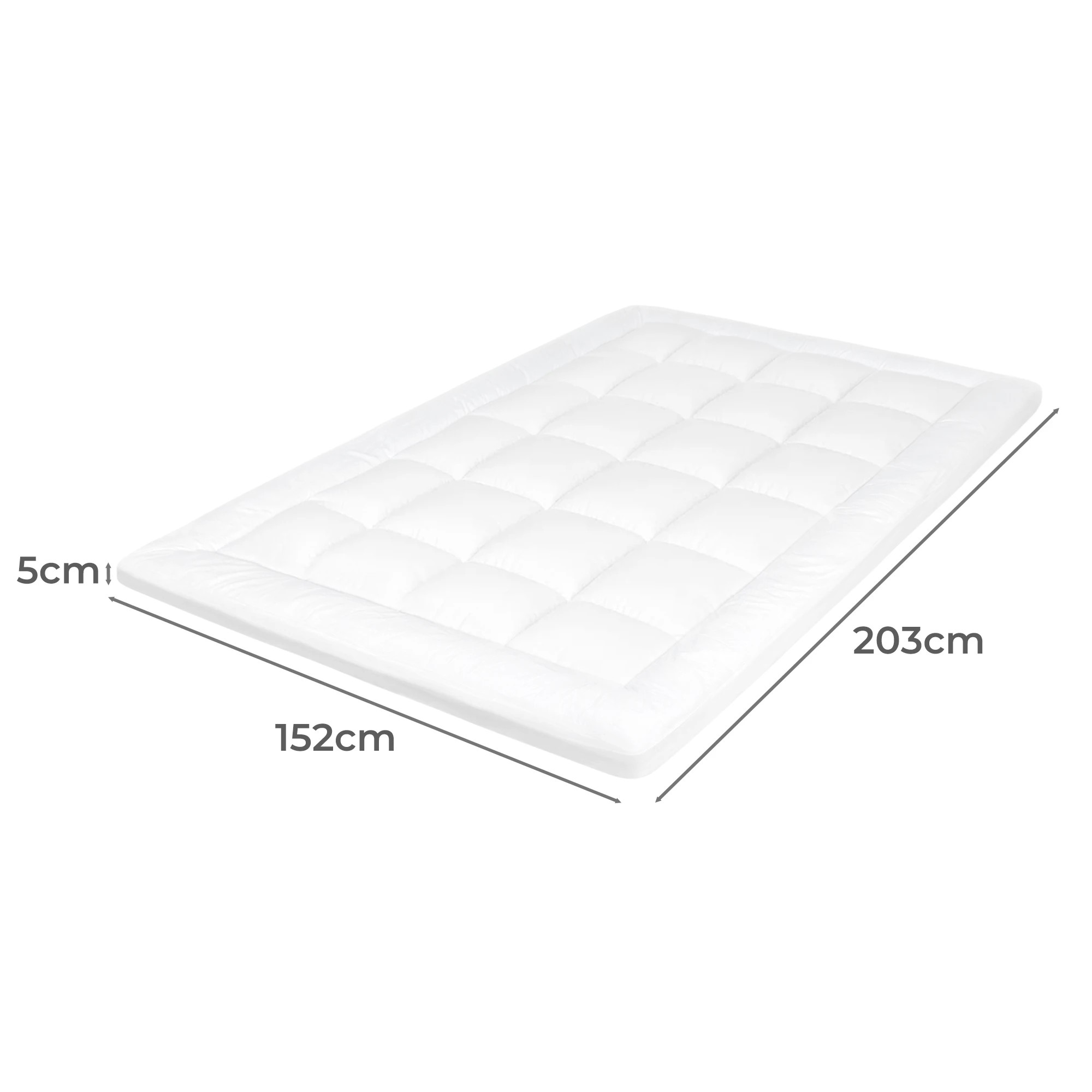 3 Dreamz Bedding Mattress Topper Pillowtop Cover Protector Machine Washable Queen, 3 of 9