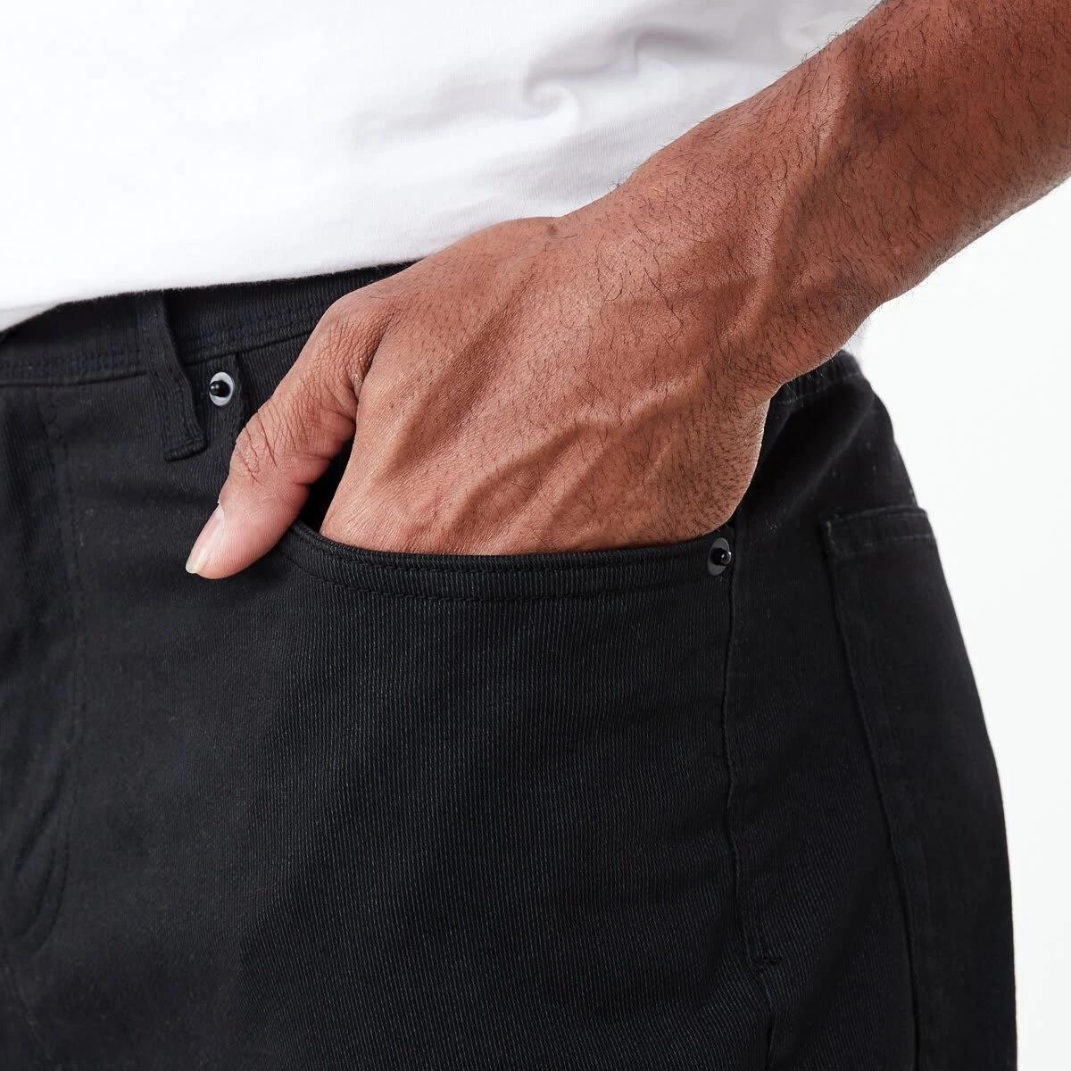 5 Straight Textured Jeans BLACK, 5 of 5