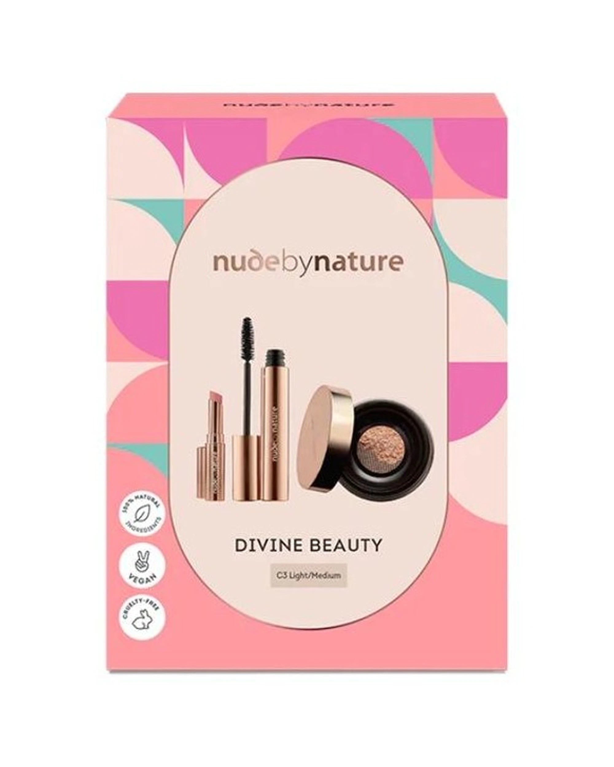1 Nude By Nature Divine Beauty Makeup Set C3 Light Medium Vegan Friendly - Multi, 1 of 2