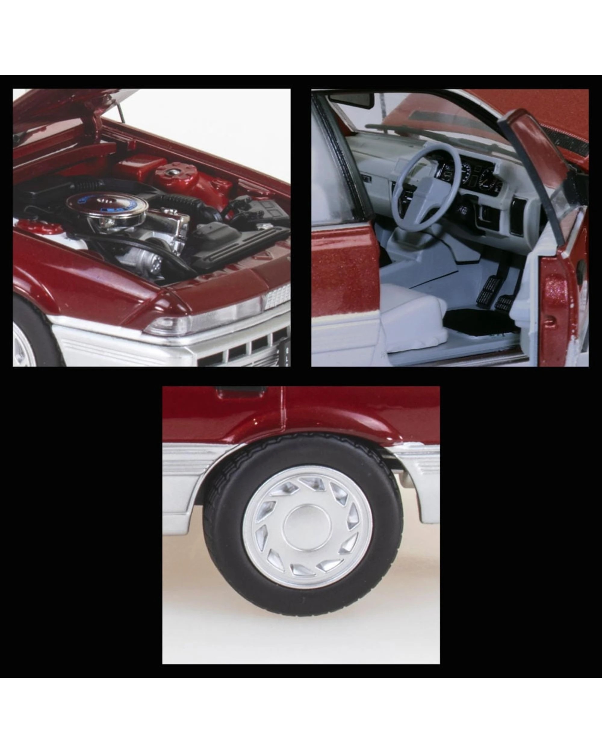 4 DDA Holden Calais VL Red/Silver 1:24 Scale Diecast Vehicle, 4 of 4