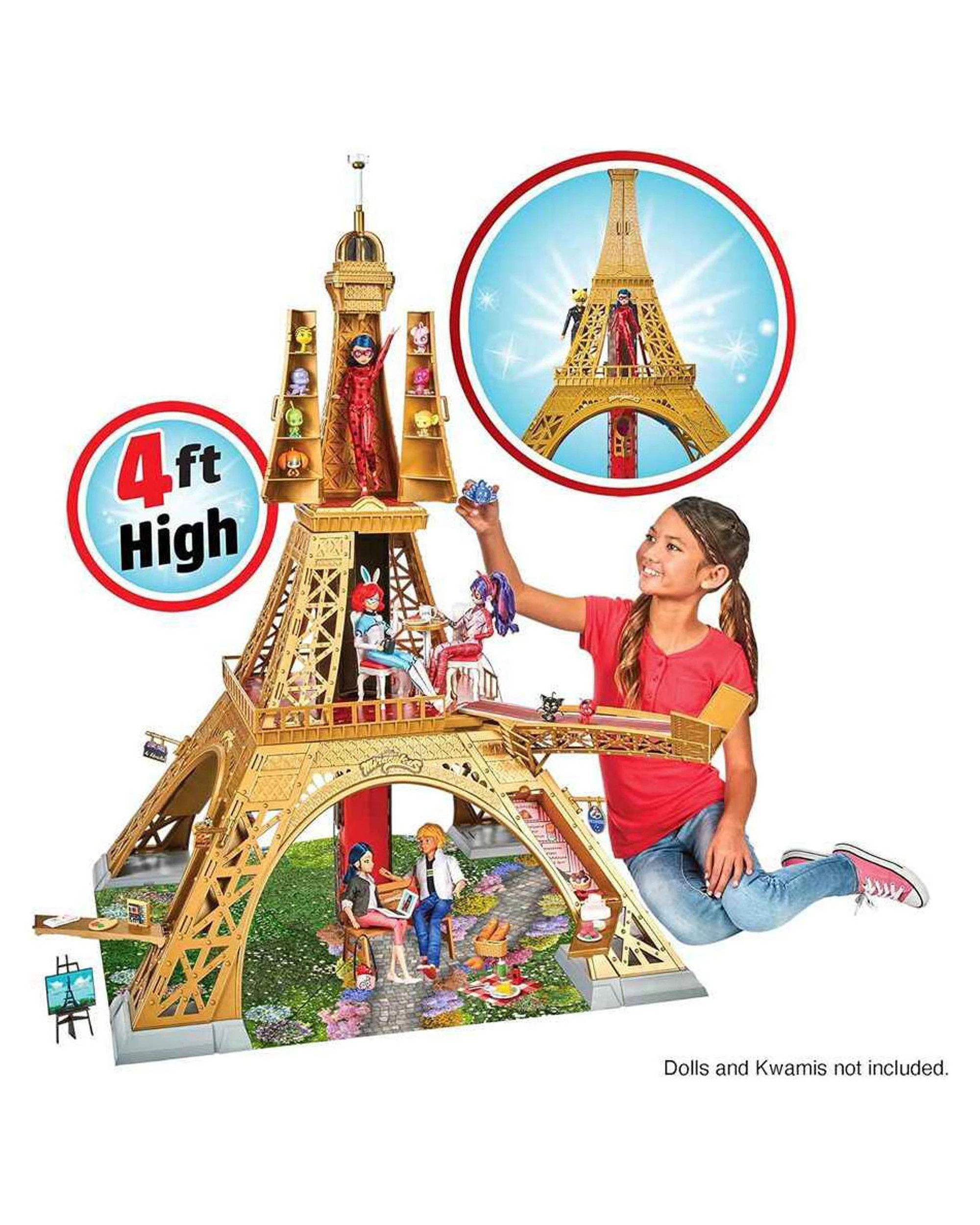 4 Miraculous Ladybug Paris Heroez Deluxe Eiffel Tower Playset, 4 of 4