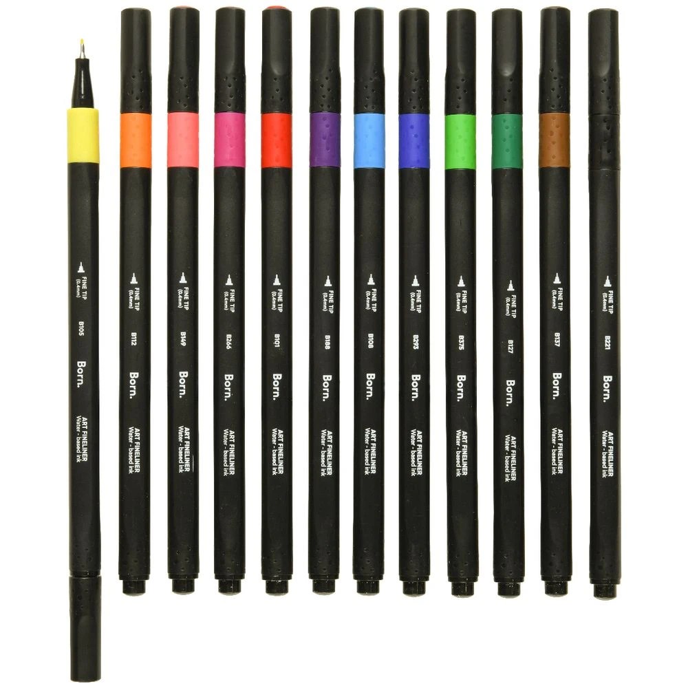 2 Born Art Fineliners Assorted 12 Pack, 2 of 3