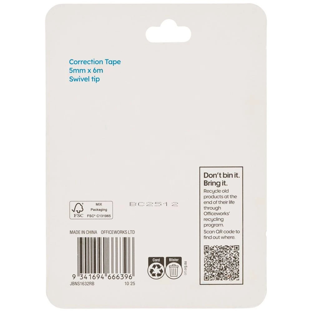 3 Studymate Foldable Correction Tape 5mmx6m 2 Pack, 3 of 3