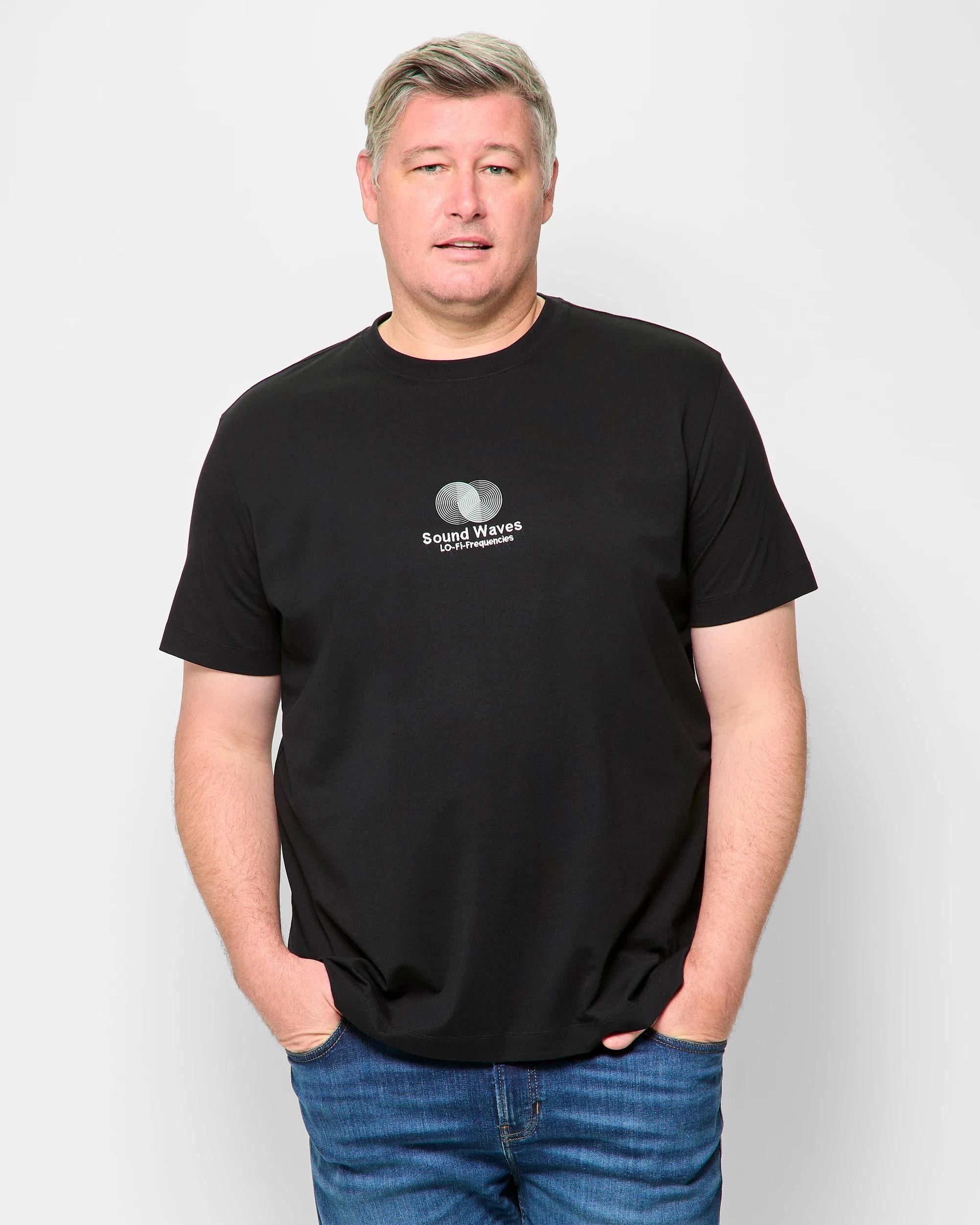 1 Target Plus Size Australian Cotton Print T-Shirt BLACK, 1 of 5