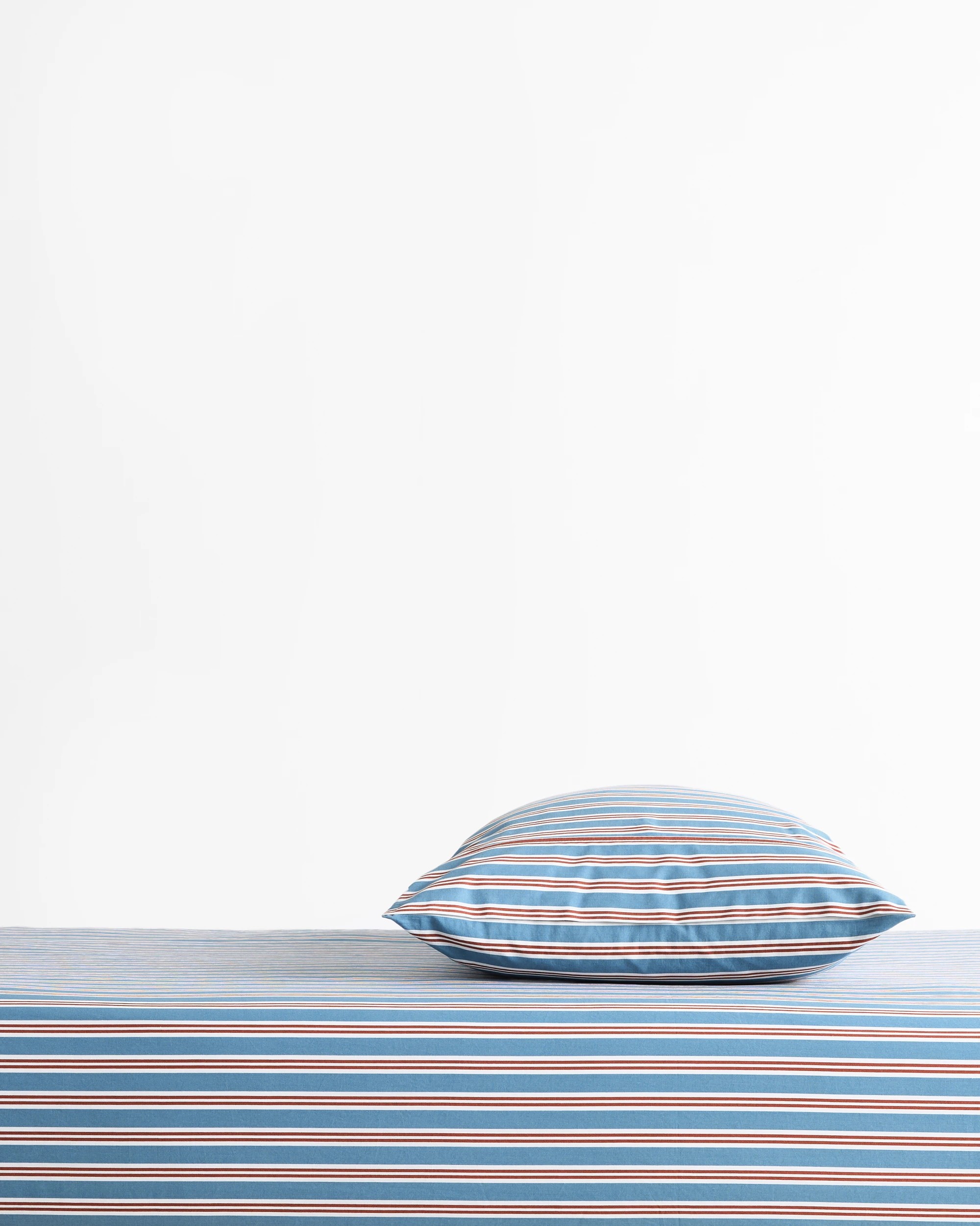 1 Target Elio Stripe Australian Cotton Fitted Sheet Set - King Single Bed - Blue, 1 of 5