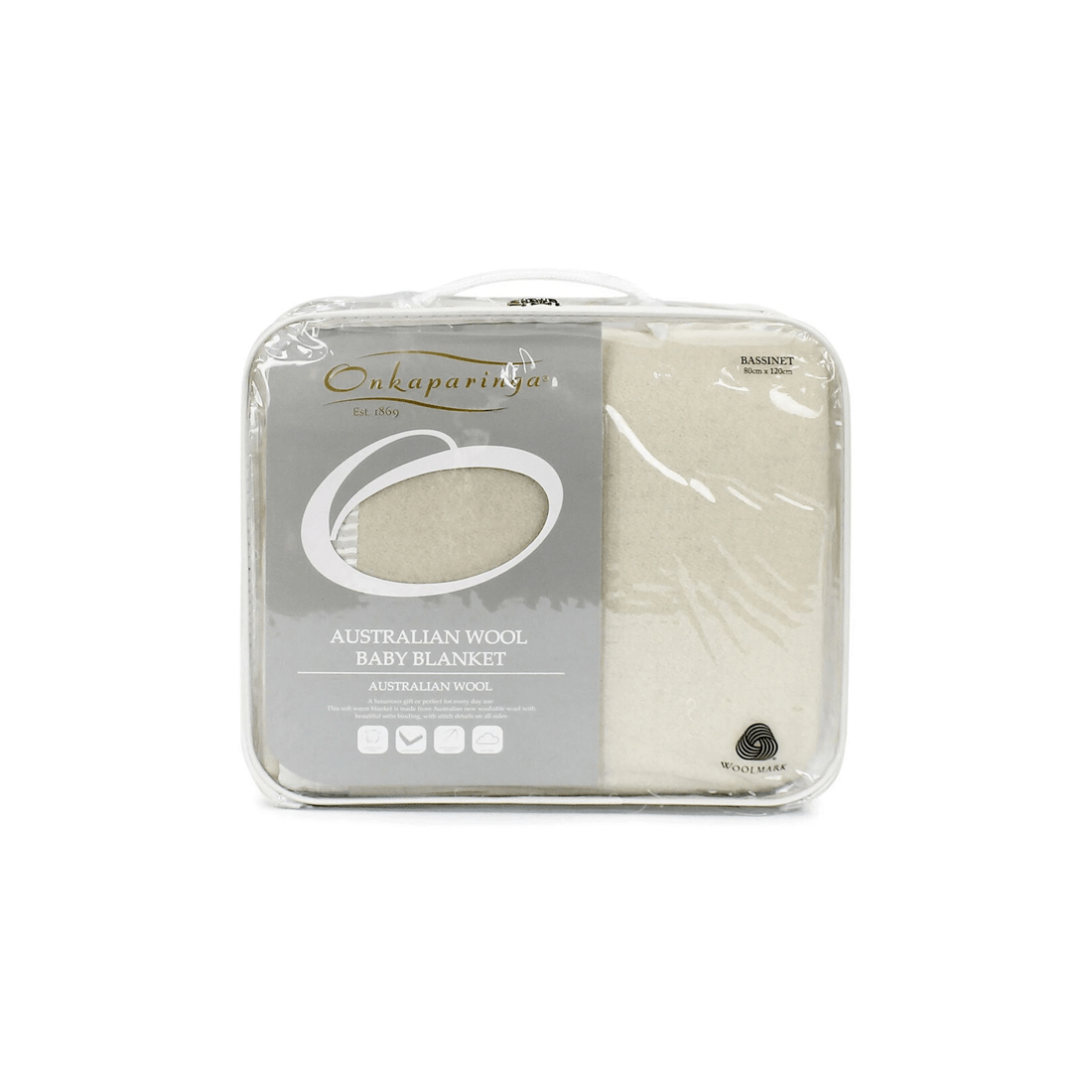 1 Onkaparinga Baby Australian Wool Soft Warm Nursery Blanket For Bassinet Cream
 - Natural, 1 of 3