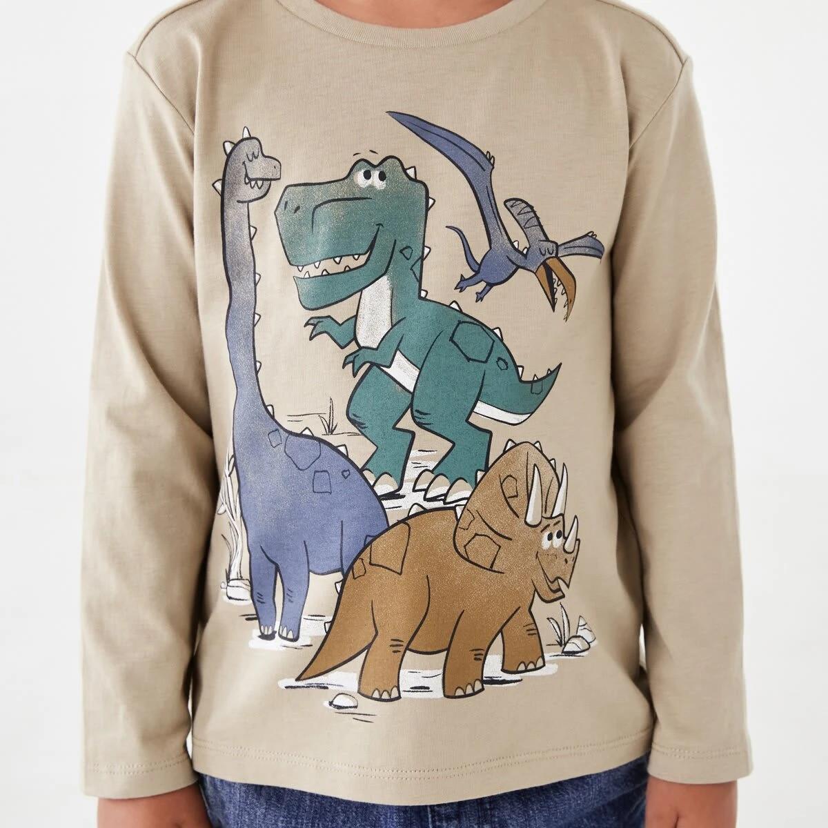 4 Long Sleeve Print T-shirt Bge Dino, 4 of 8