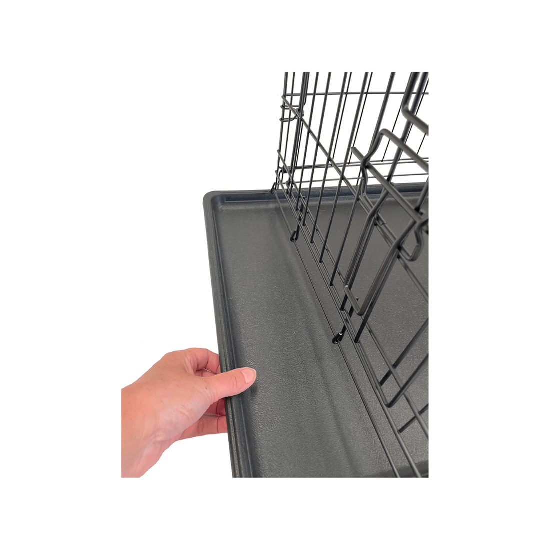 3 Superior Pet Essentials Foldable Dual Door Dog Training Crate 36 Inch 91x57x64cm
 - Black, 3 of 6