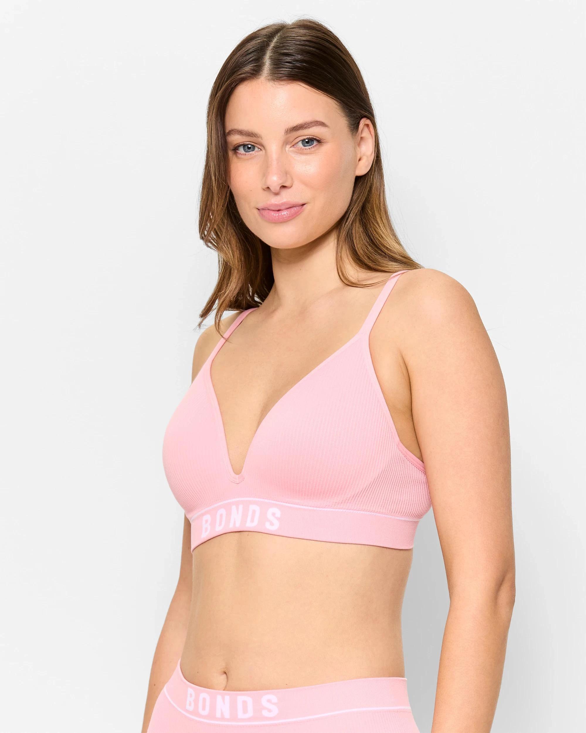 3 Womens Retro Rib T-Shirt Crop Bra - Bonds SUGAR SYRUP, 3 of 4