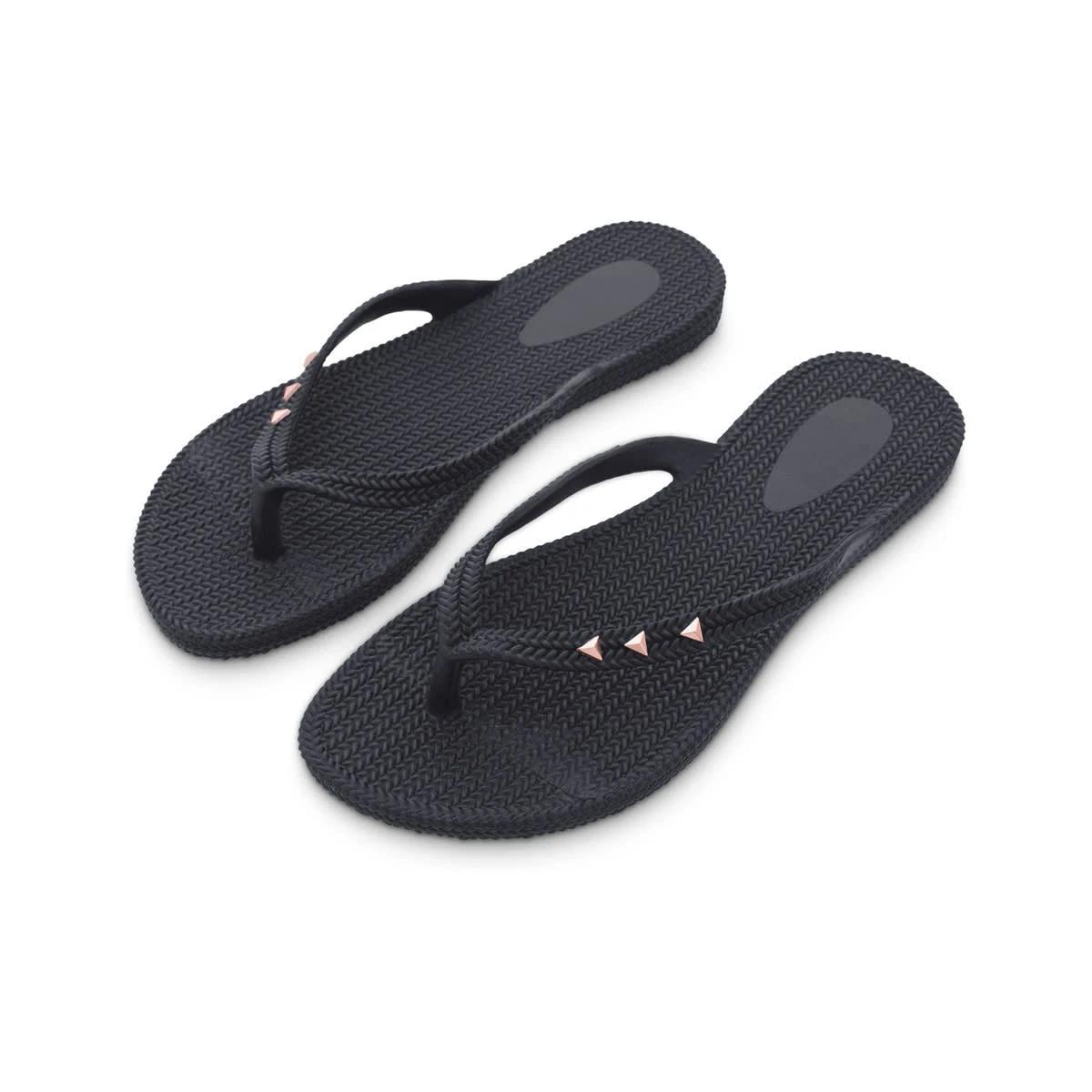 6 Trim Beach Thongs BLACK, 6 of 7