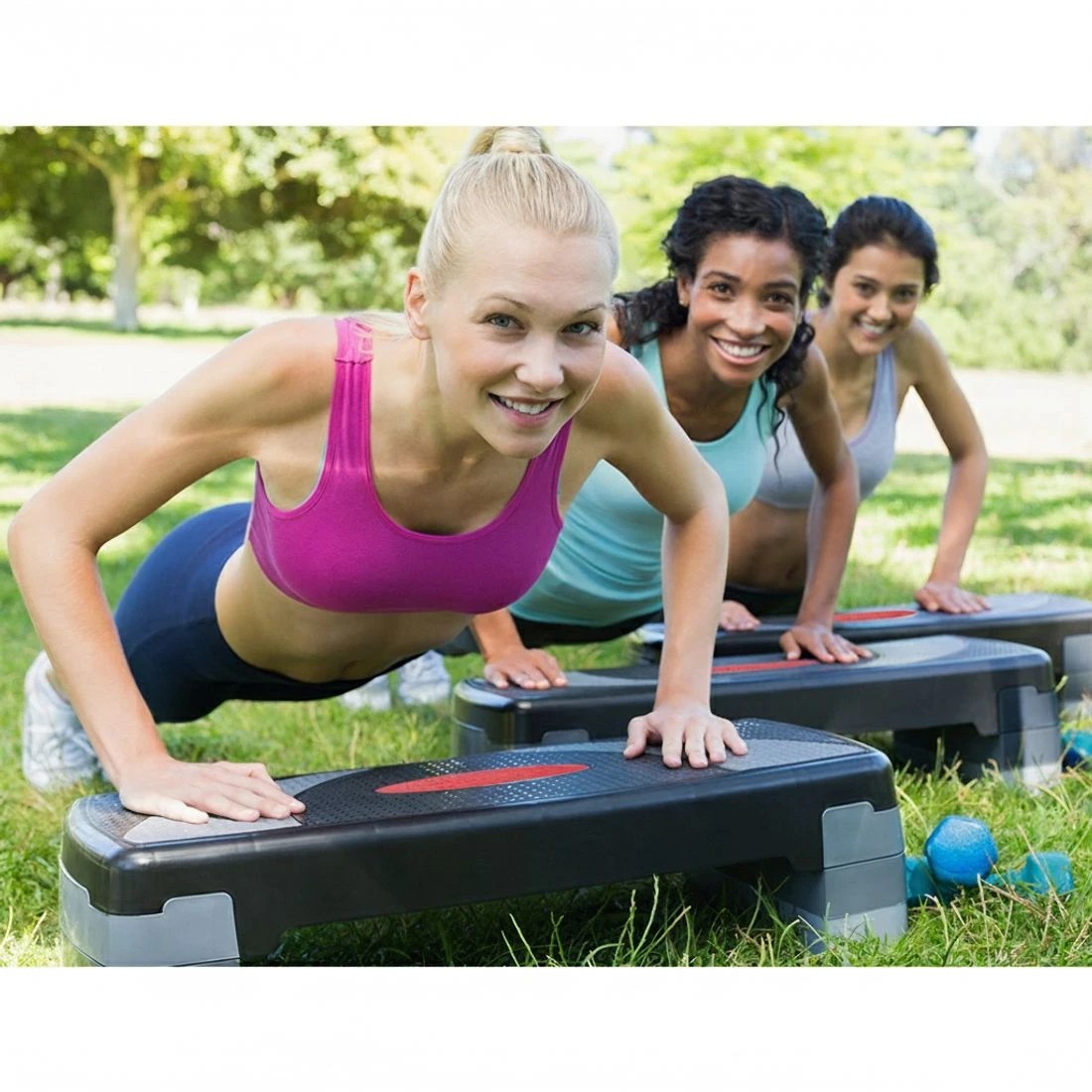 7 Everfit 3 Level Aerobic Step Exercise Stepper 78cm Gym Home Fitness - Black, 7 of 8