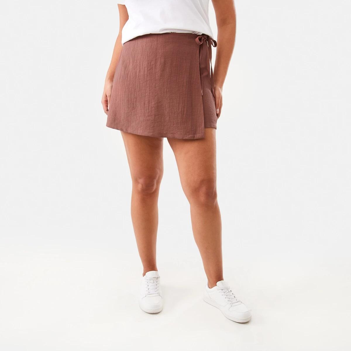 6 Textured Skort Cacao Brn, 6 of 6