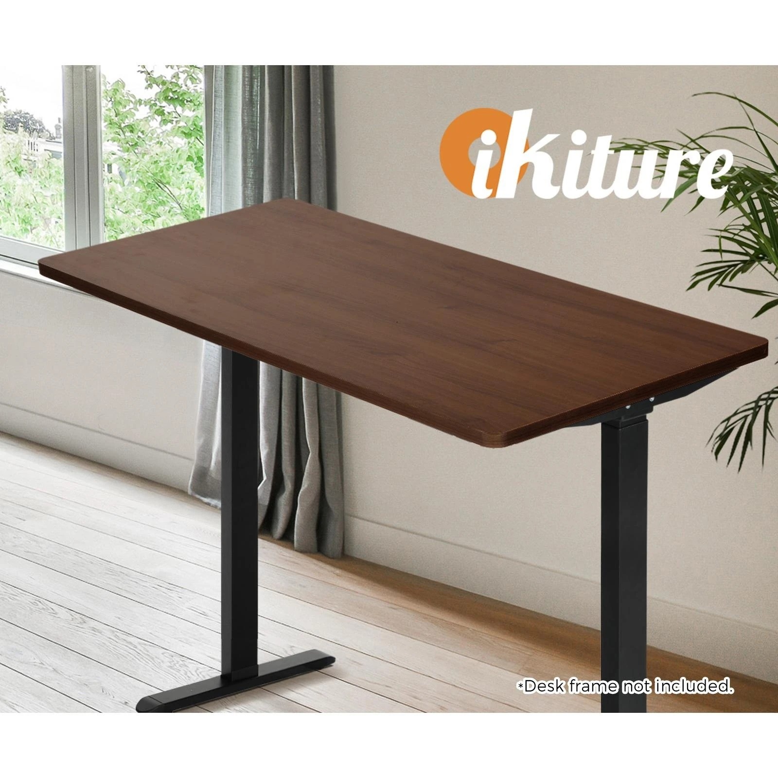 2 Oikiture Standing Desk Top Adjustable Electric Desk Board Computer Table
 - Brown, 2 of 4