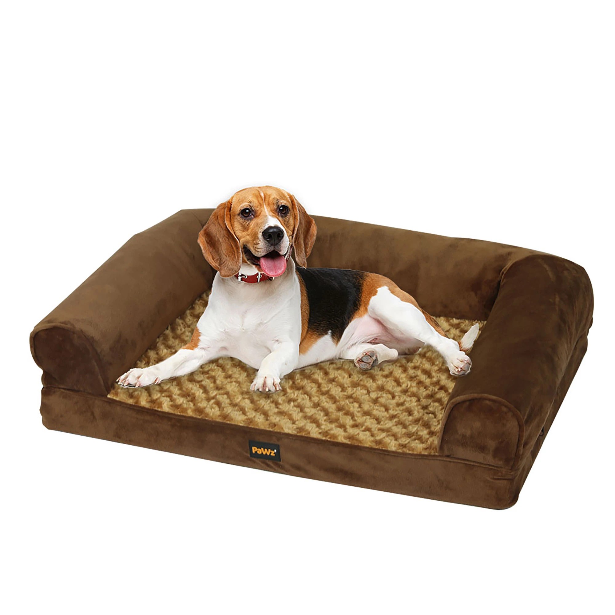 1 Pawz Pet Orthopedic Calming Bed Medium - Brown, 1 of 7