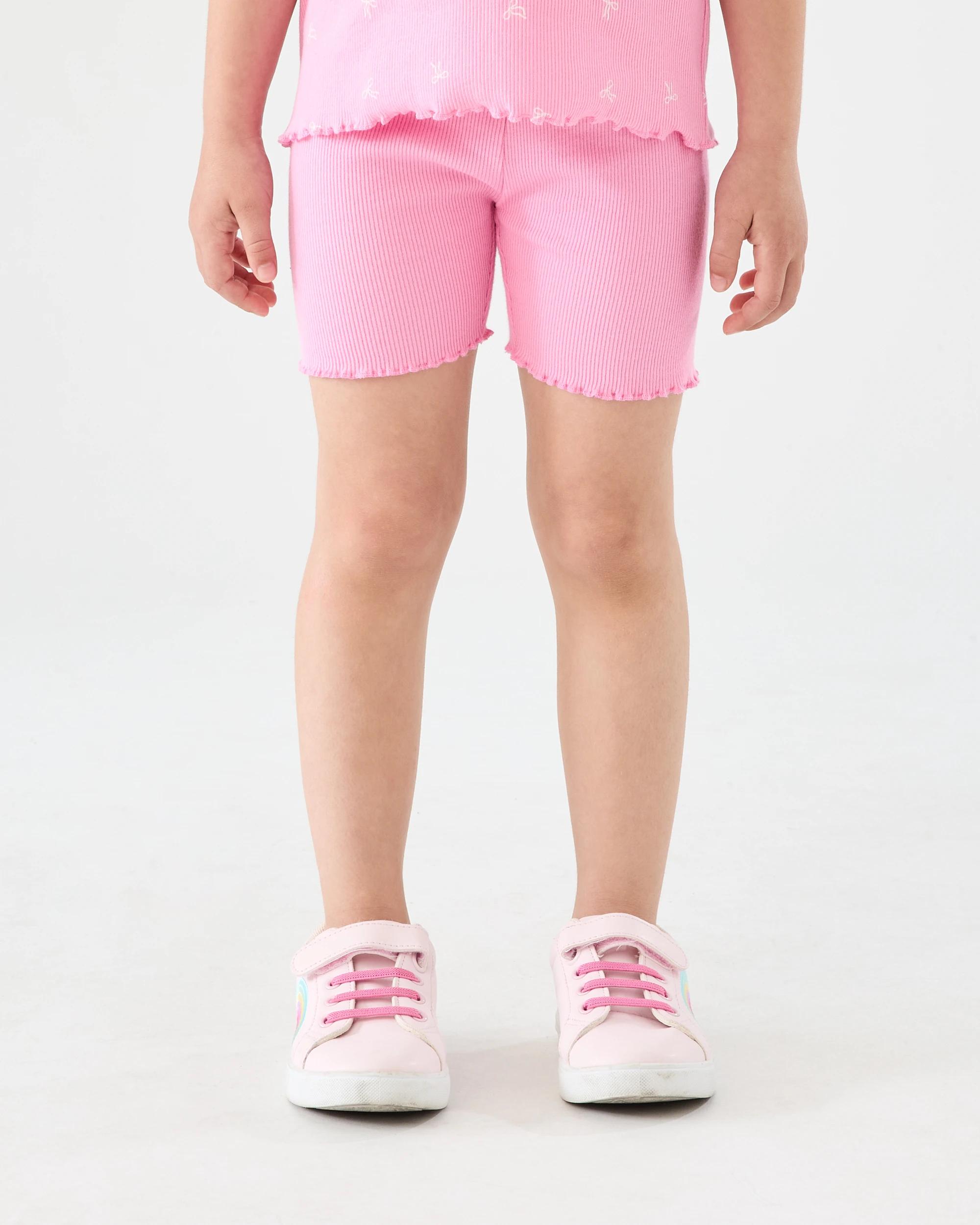 1 Printed Rib Bike Shorts PRISMATIC PINK, 1 of 6