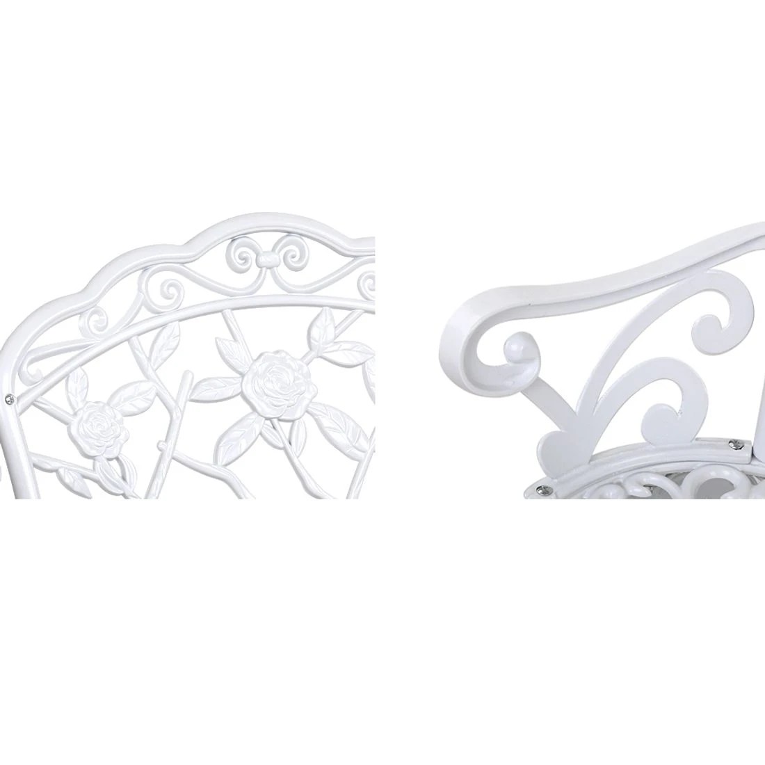 4 Gardeon Outdoor Garden Bench Seat 100cm - White, 4 of 8