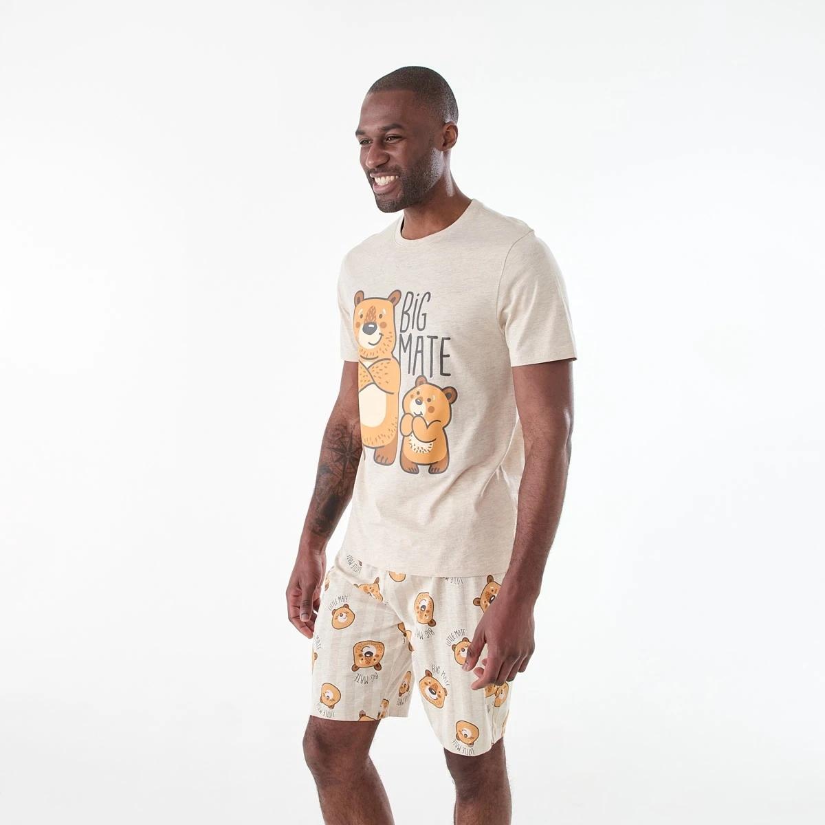 2 Short Sleeve Knit Top and Shorts Family Pyjama Set big mate, 2 of 8