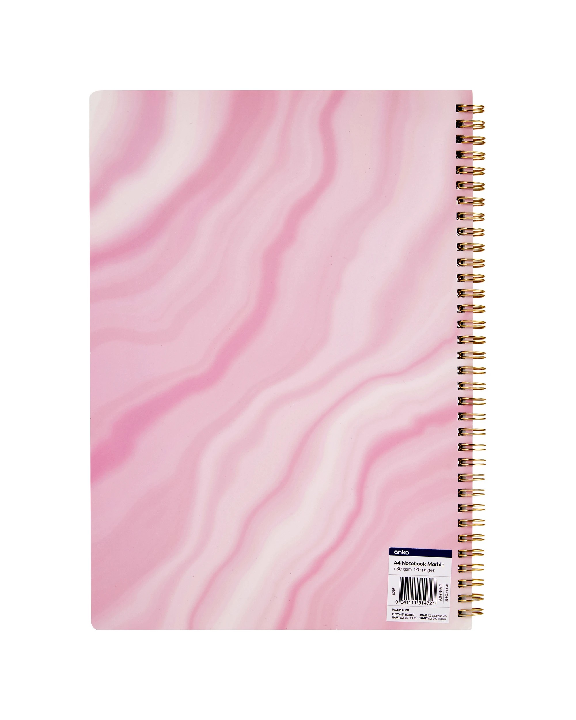 4 A4 Spiral Notebook 120 Pages Marble, 4 of 4