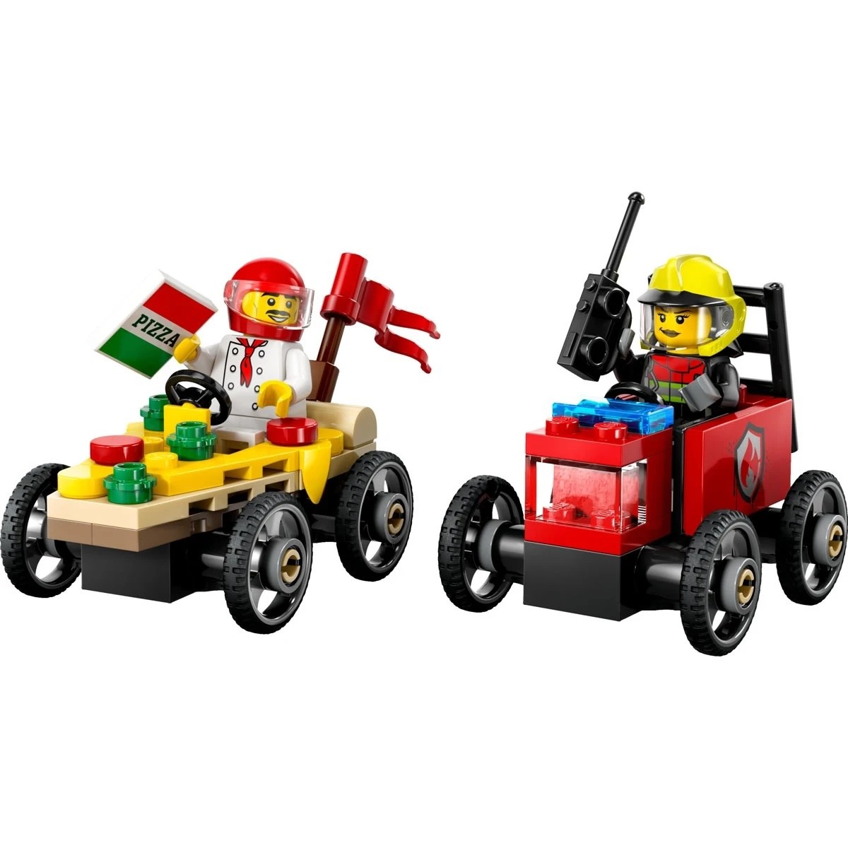 3 LEGO City Pizza vs. Fire Truck Race Car Pack 60458, 3 of 11