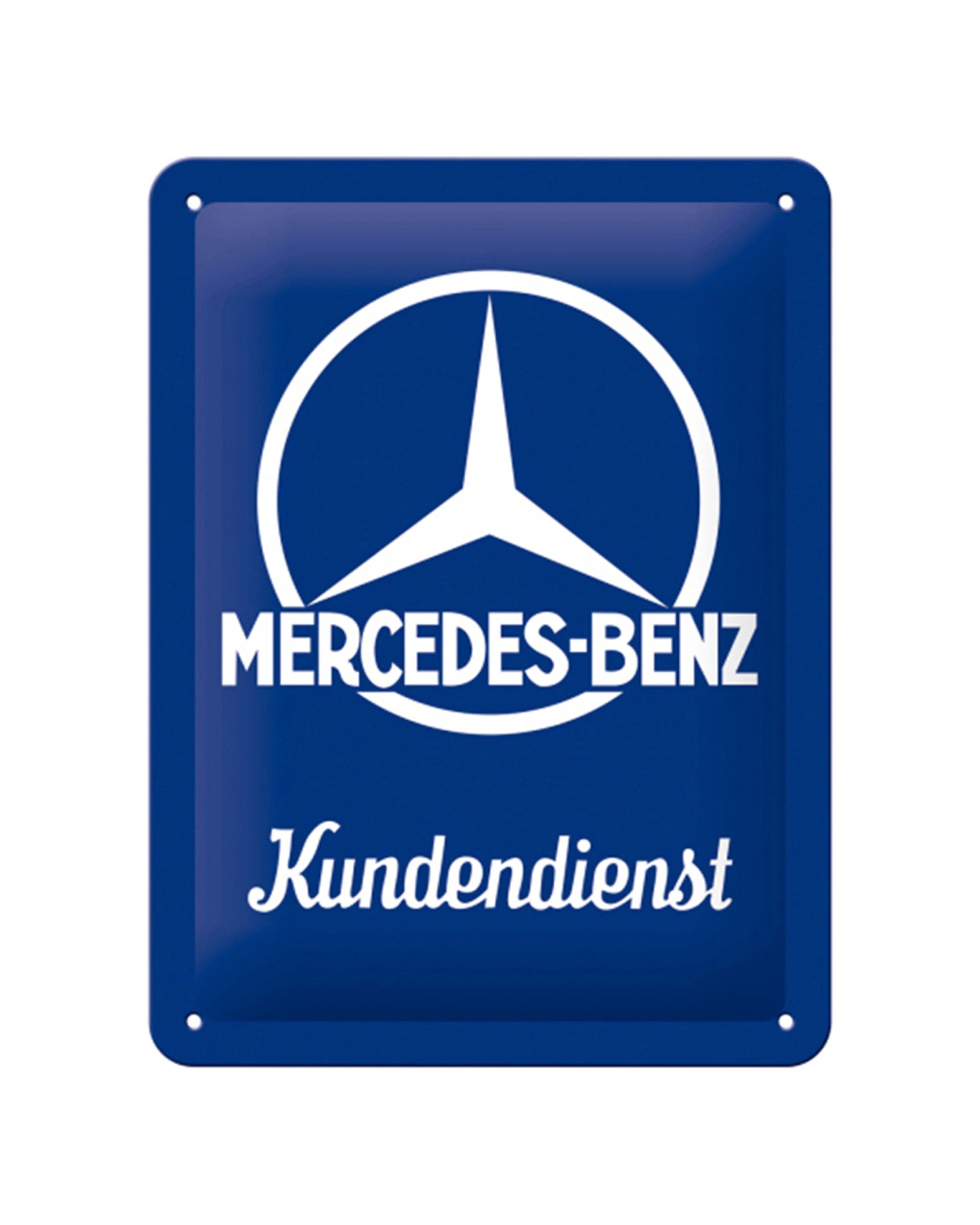 1 Nostalgic-Art 15x20cm Small Metal Sign - Mercedes Kundendienst - Blue, 1 of 1