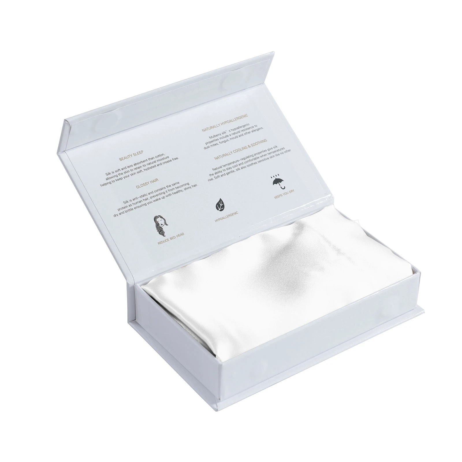 6 Royal Comfort Mulberry Soft Silk Luxurious Hypoallergenic Pillowcase Twin Pack - White, 6 of 10