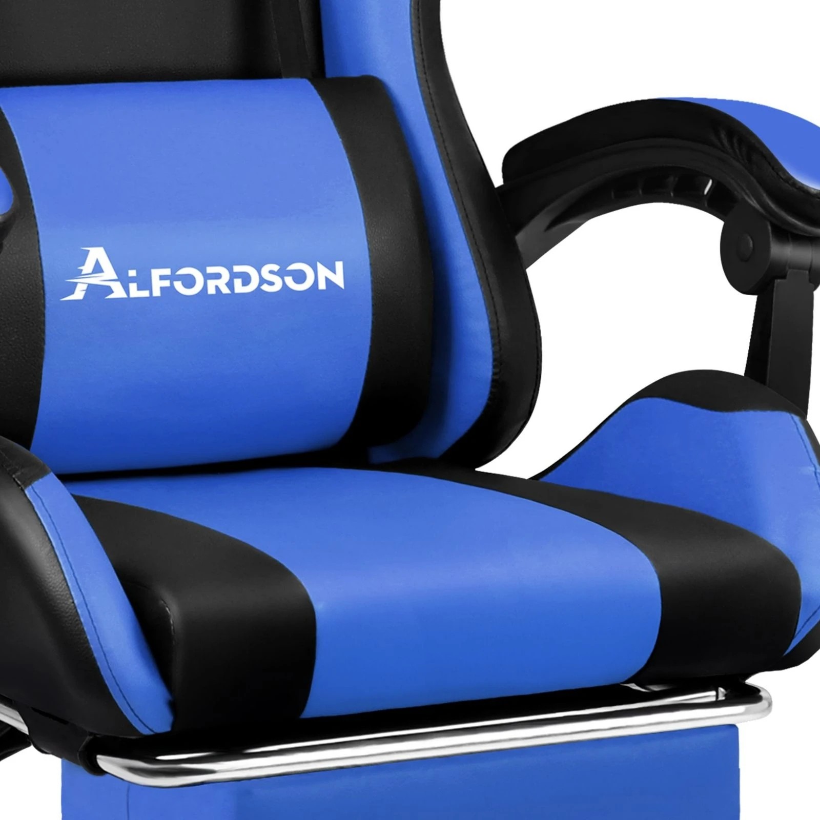 8 Alfordson Gaming Office Chair Extra Large Pillow Racing Executive Footrest Seat - Blue, 8 of 10
