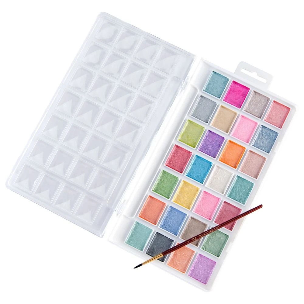 3 Royal & Langnickel Pearlescent Watercolour Cake Set, 3 of 7