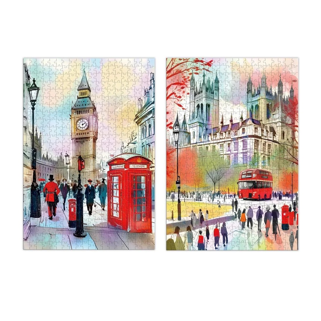 6 500 Piece Famous Landmark Water Colour Puzzles - Assorted, 6 of 9