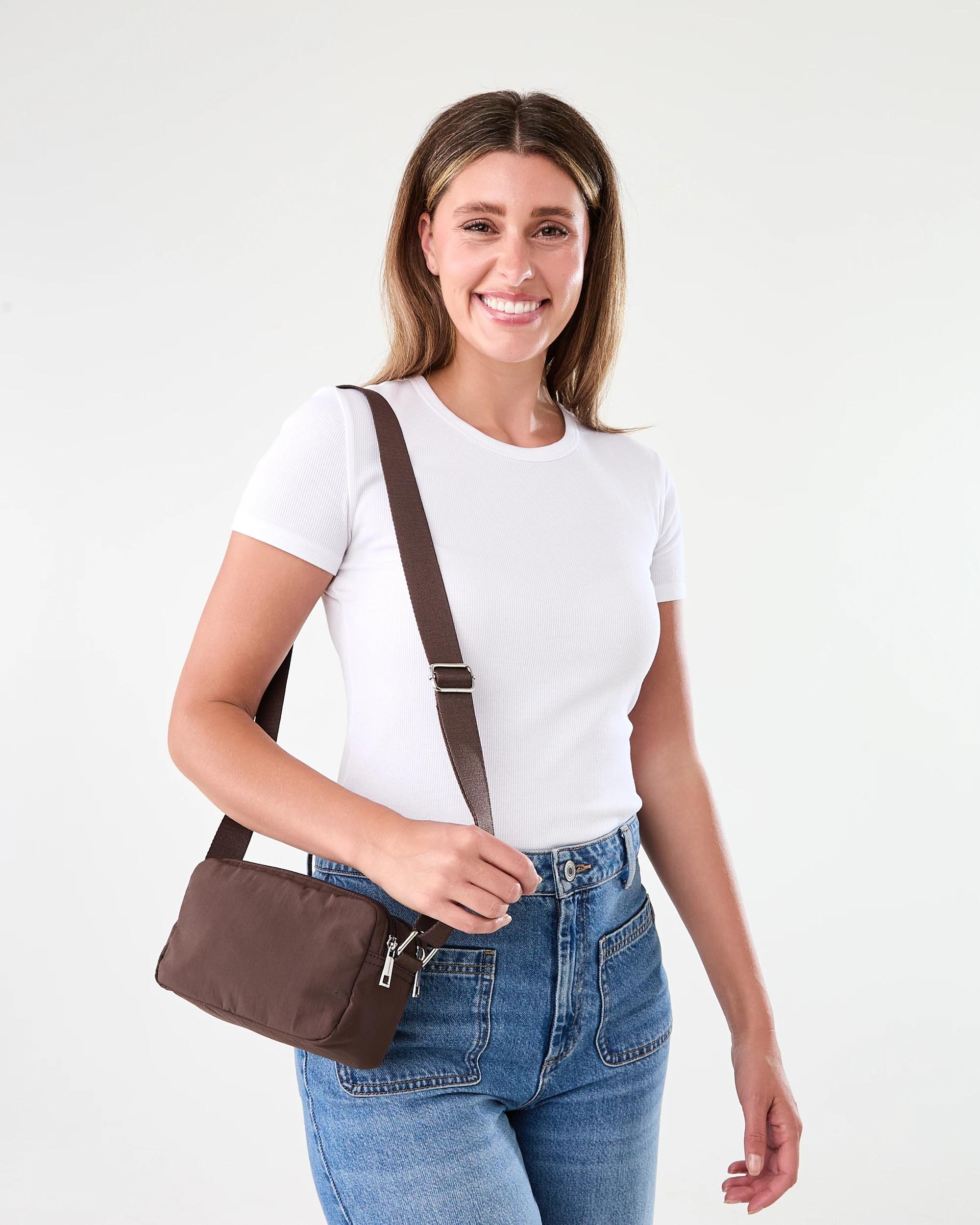 5 Urban Zip Crossbody Bag Deep Choc, 5 of 6