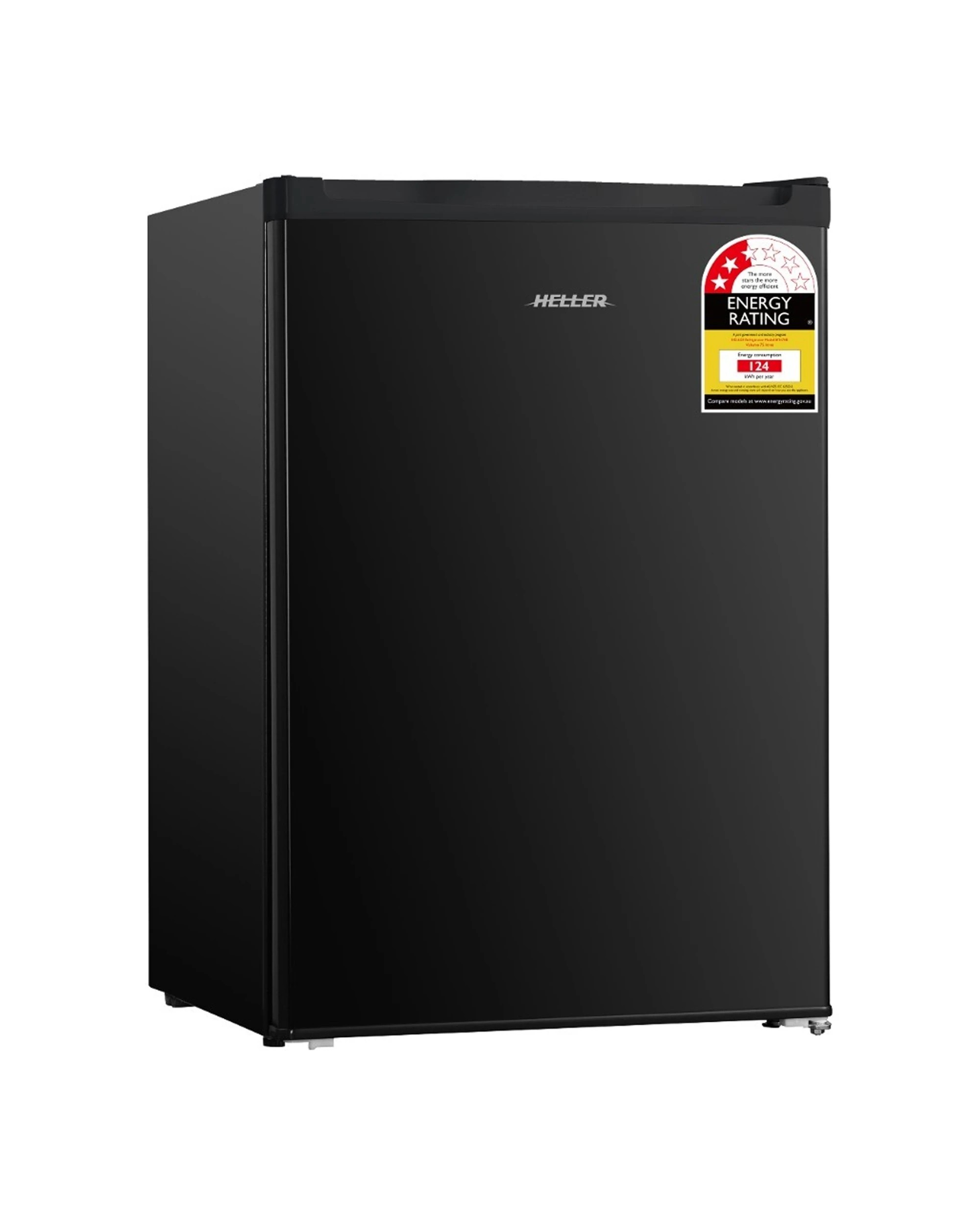 1 Heller 75l Electric Mini Bar Fridge Home/office Refrigerator/cooler/ice Box - Black, 1 of 3