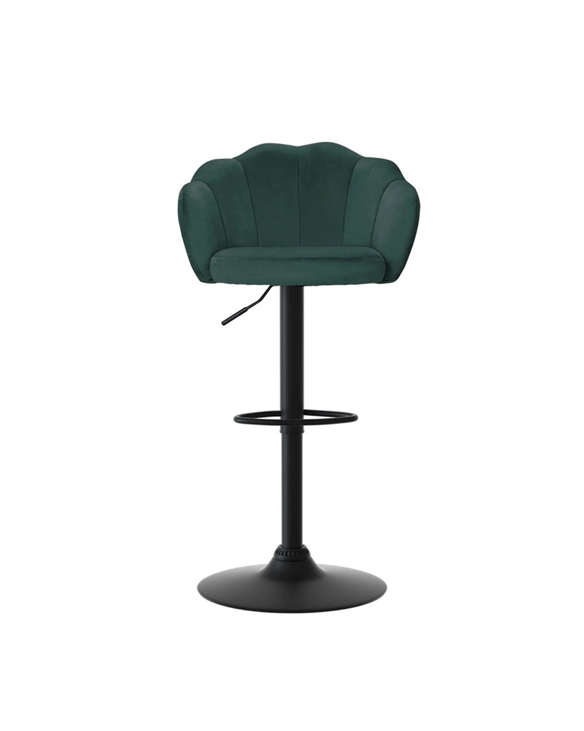 3 Artiss 4x Bar Stools Gas Lift Velvet Green - Green, 3 of 5
