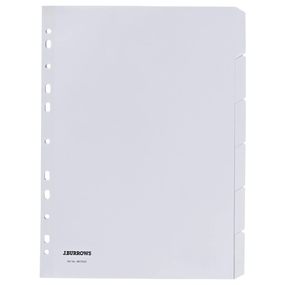 2 J.Burrows Manila A4 Divider 6 Tab White, 2 of 3