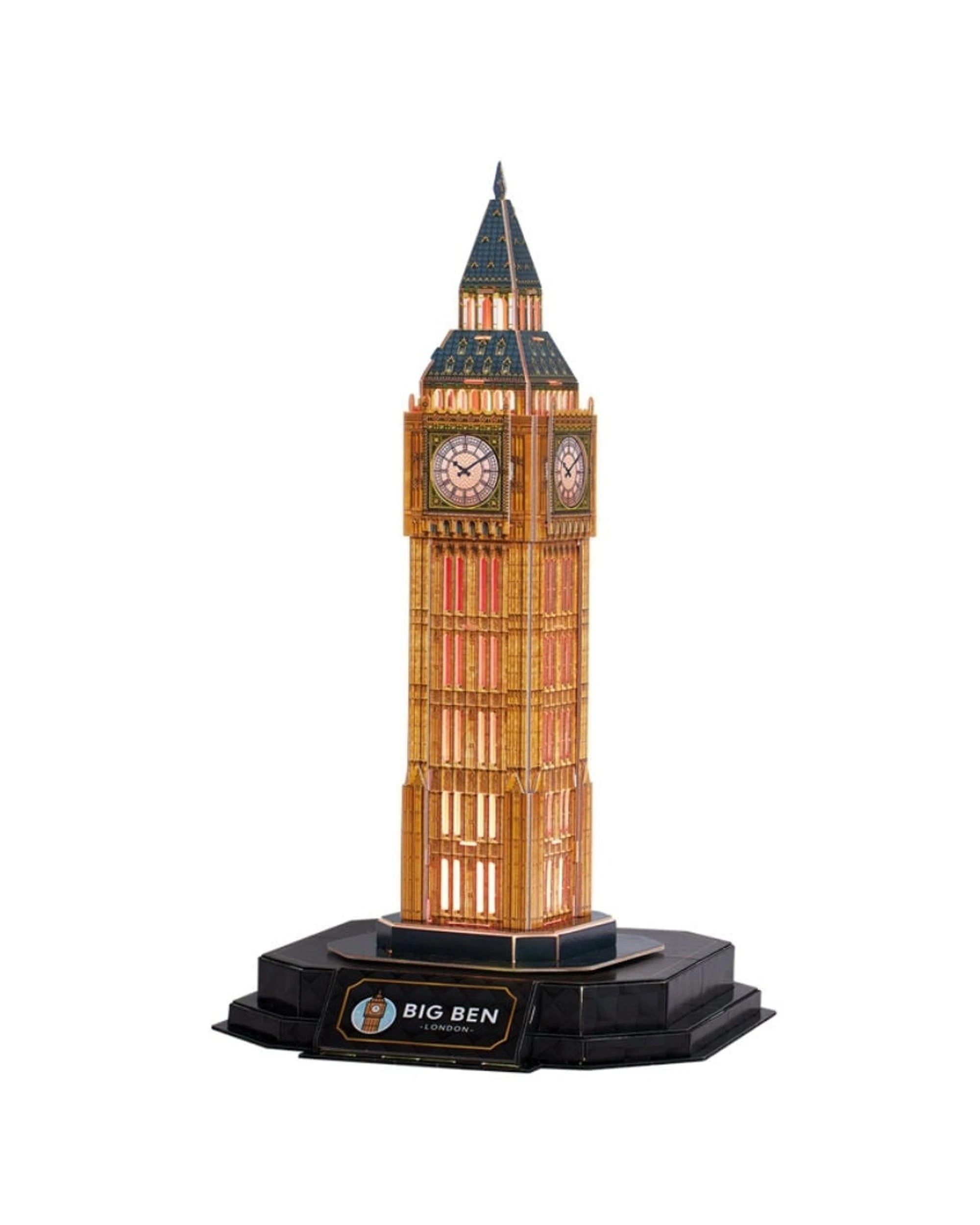3 CubicFun LED London Big Ben Night Edition 32 Piece 3D Puzzle Model Kit, 3 of 3