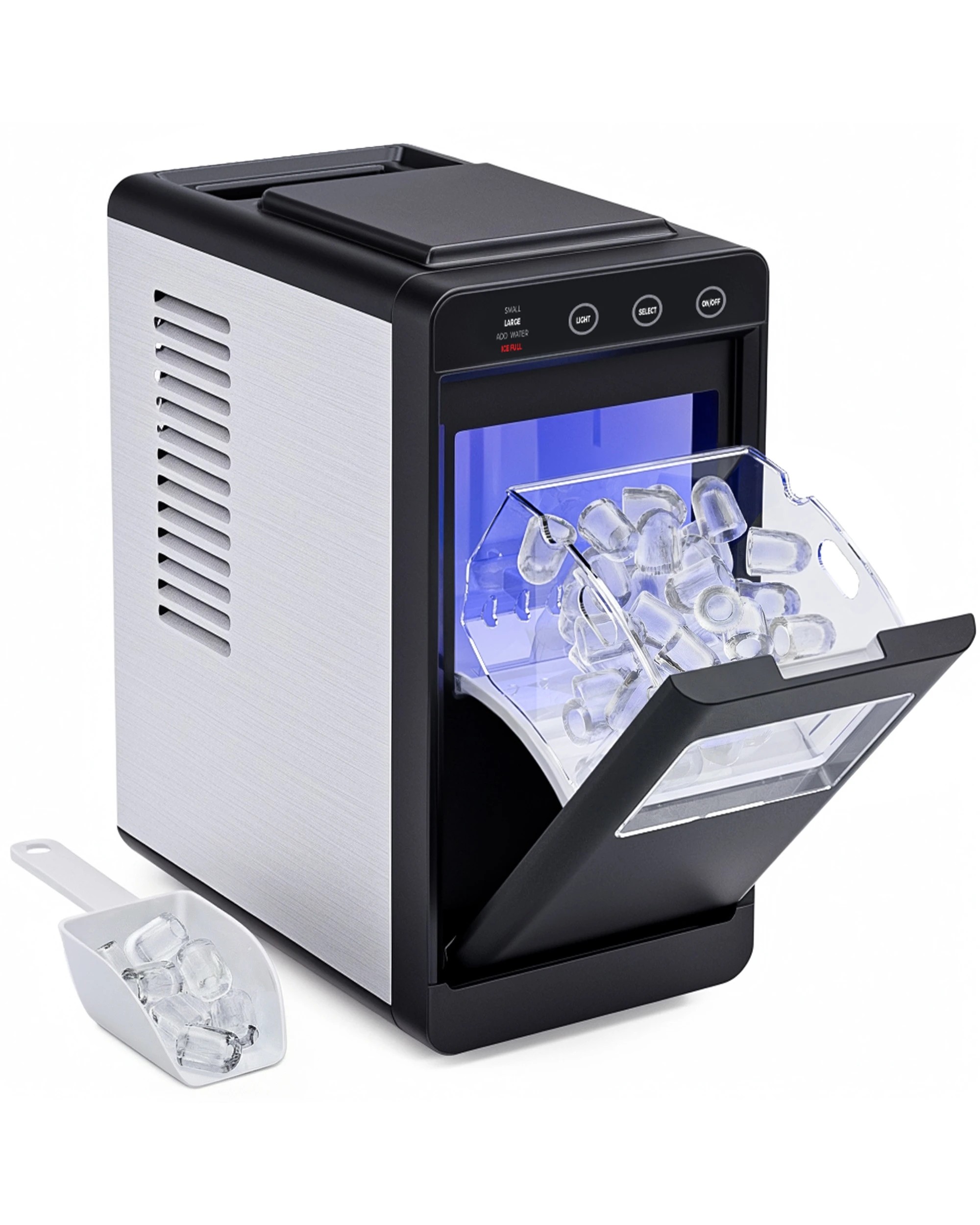 1 Advwin Bullet Ice Maker, 12kg Ice Maker Machine w/Self Cleaning, 1 of 7