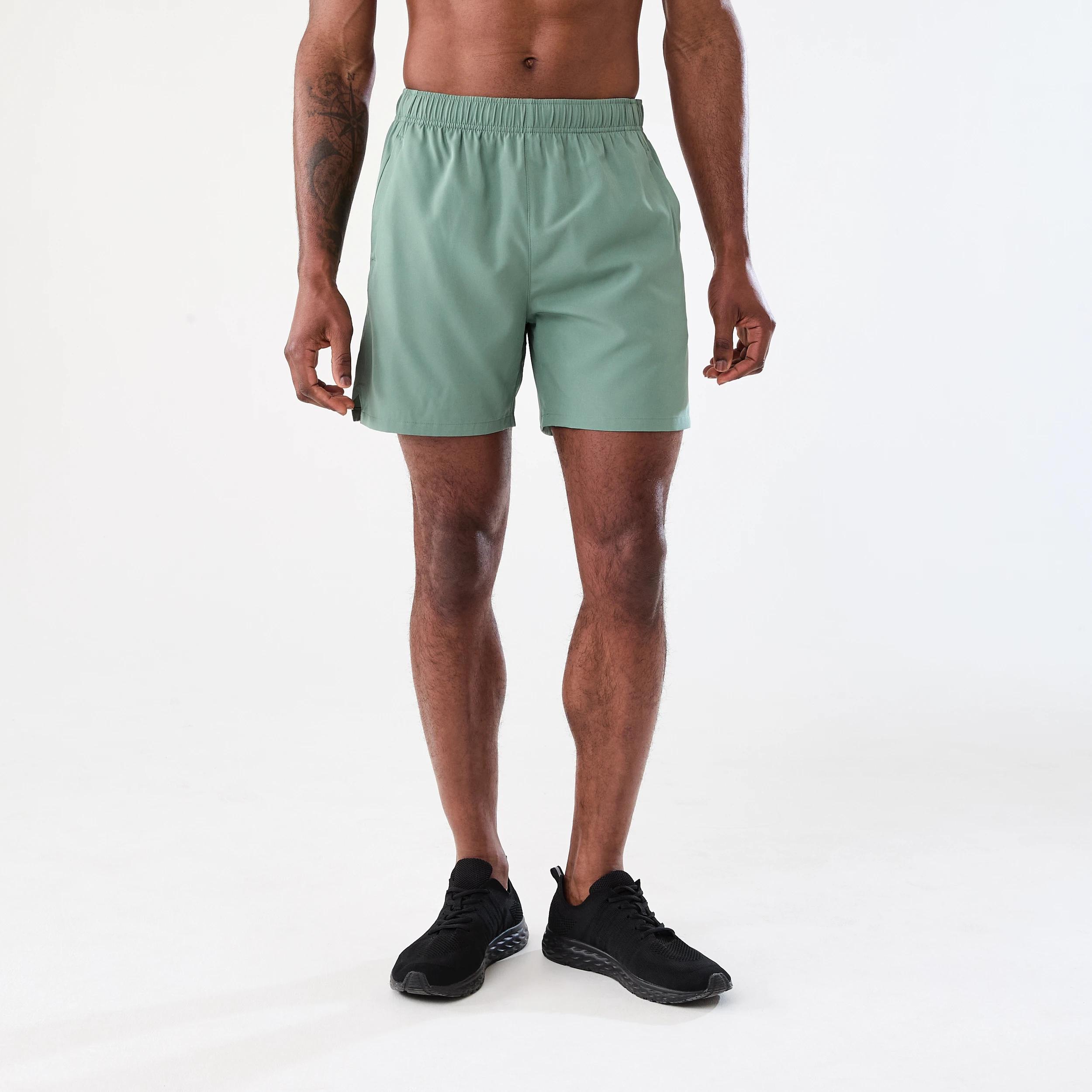 8 Active Mens Woven Stretch Shorts Grn Shadow, 8 of 8