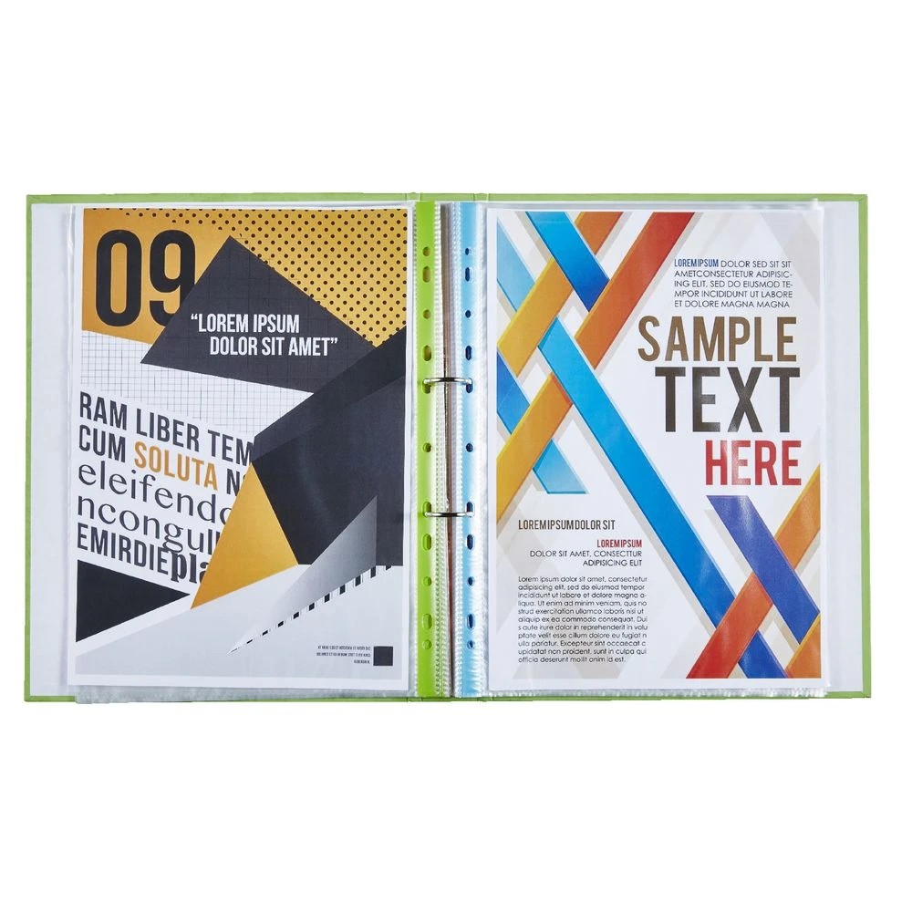 4 Keji Sheet Protector A4 Light Weight Coloured Spine 50 Pack, 4 of 4