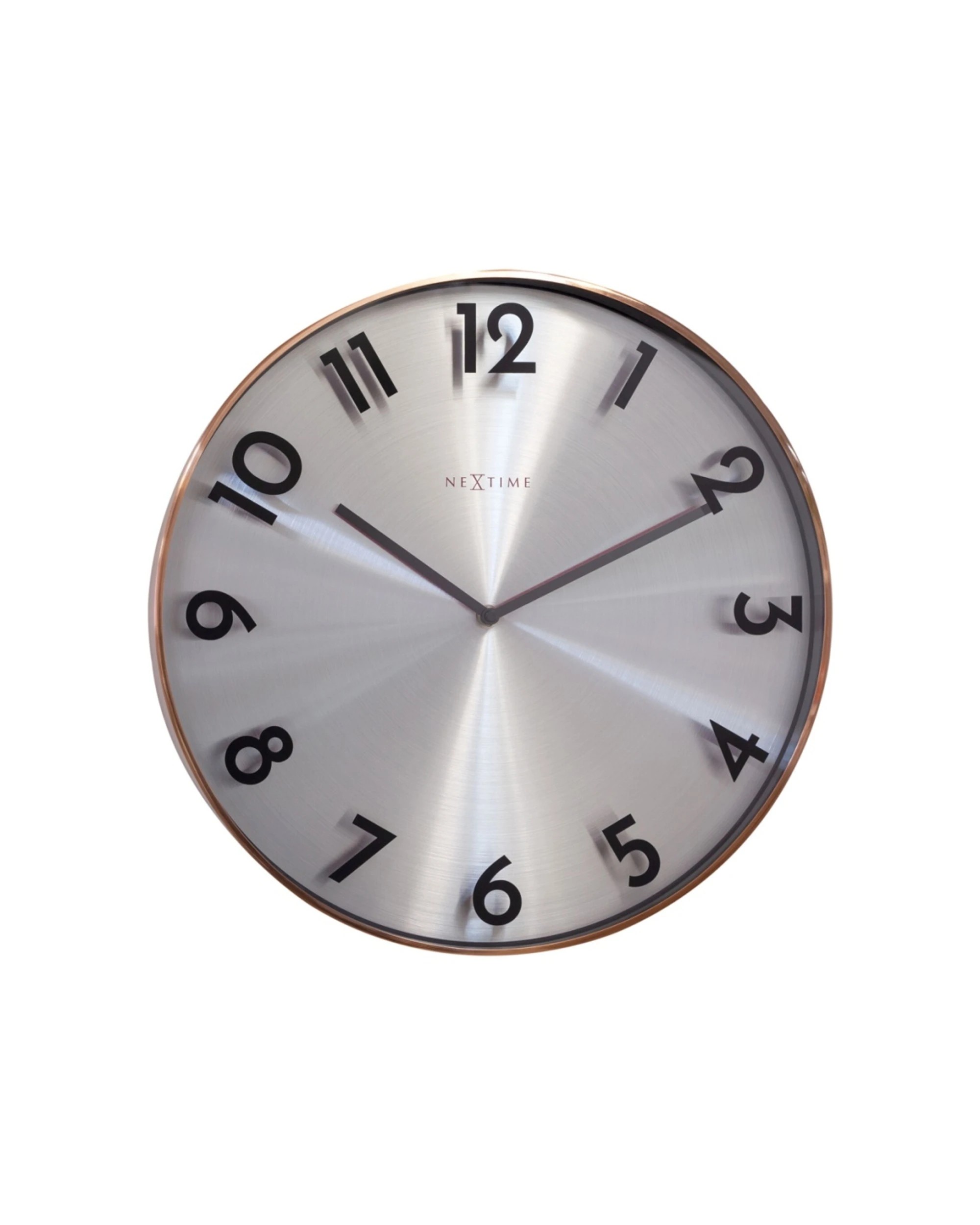 1 NeXtime Reflection Wall Clock Silent Sweep Metal Case 40cm - Metallic, 1 of 5