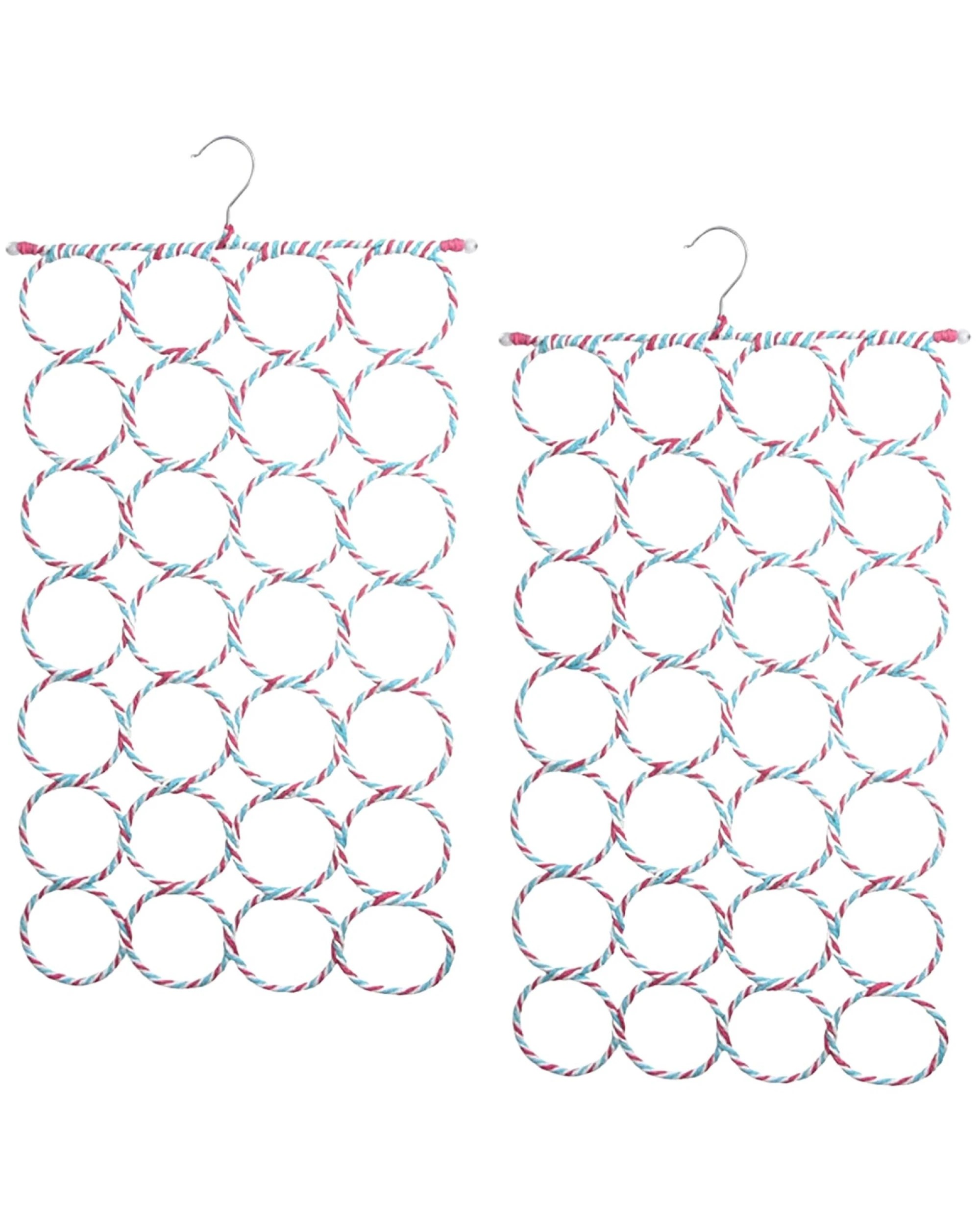 1 BR Home 2x 24 Hole Scarf Hanger Holder Storage Tie Belt Scarf Organiser, 1 of 8