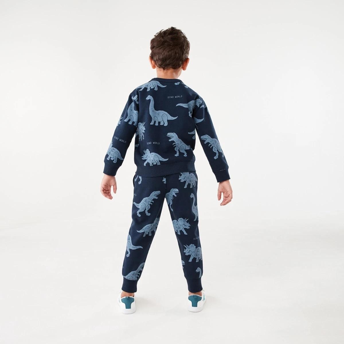 6 All Over Print Crew Neck Sweatshirt Blu Dino, 6 of 8