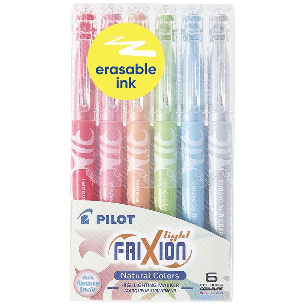 1 PILOT FriXion Light Natural Erasable Highlighter Assorted 6Pk, 1 of 5