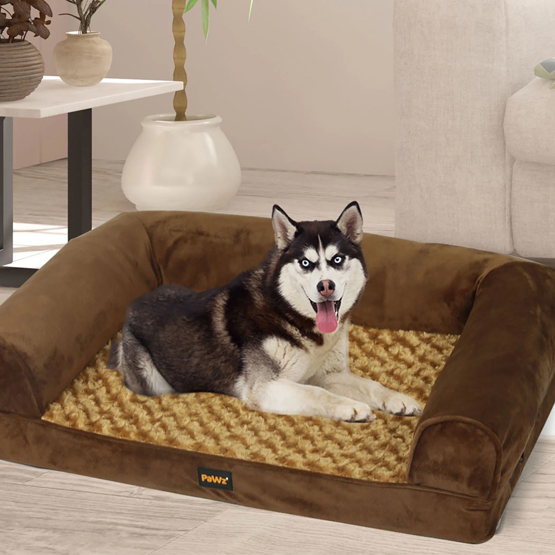 7 Pawz Pet Orthopedic Calming Bed Large - Brown, 7 of 7